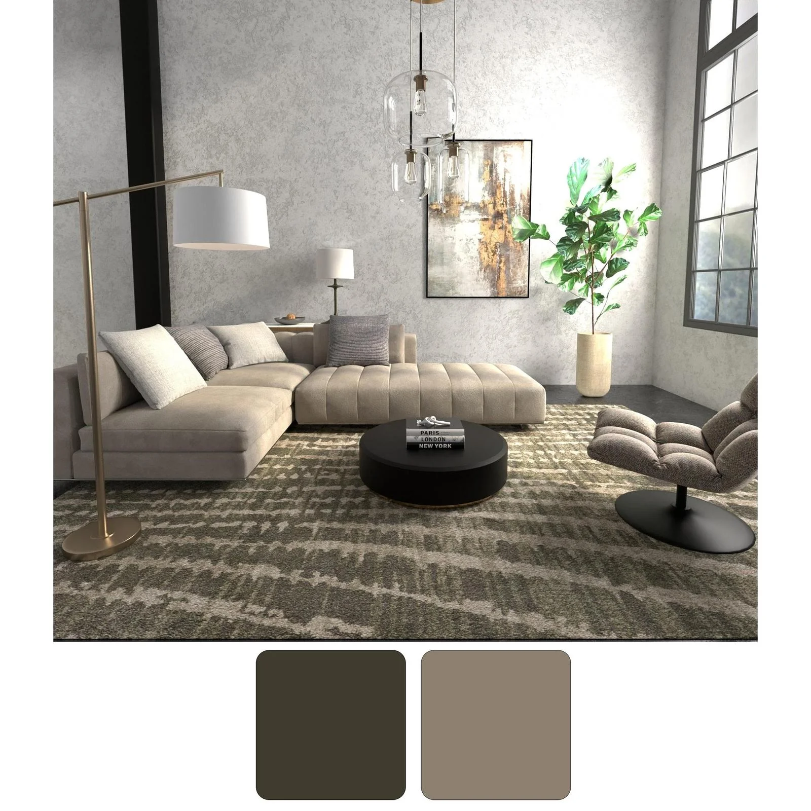 Feizy Skyview 39QDF Modern Abstract Rug - Image 20