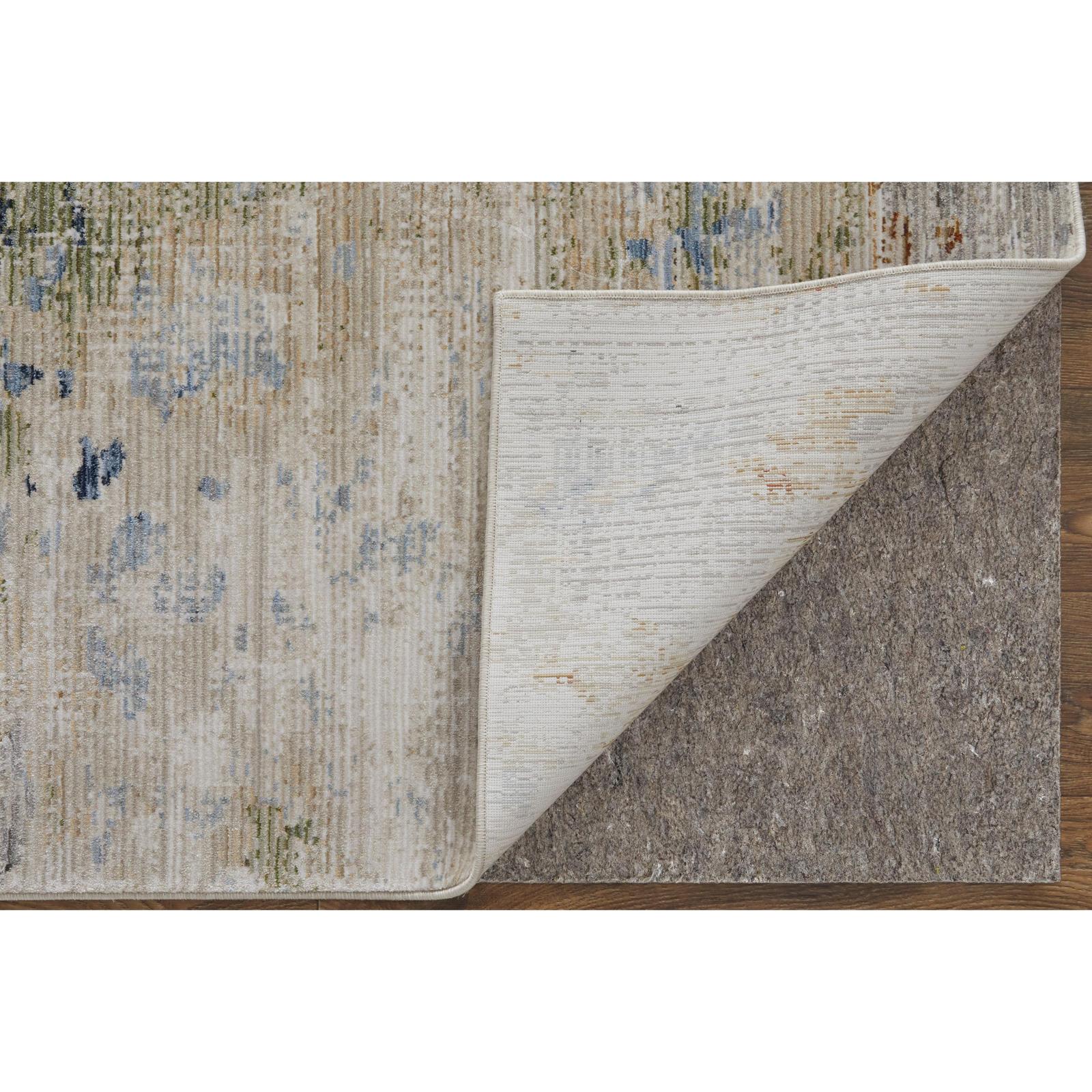 Feizy Sonora 39NUF Modern Abstract Rug in Ivory/Blue/Red - Image 4