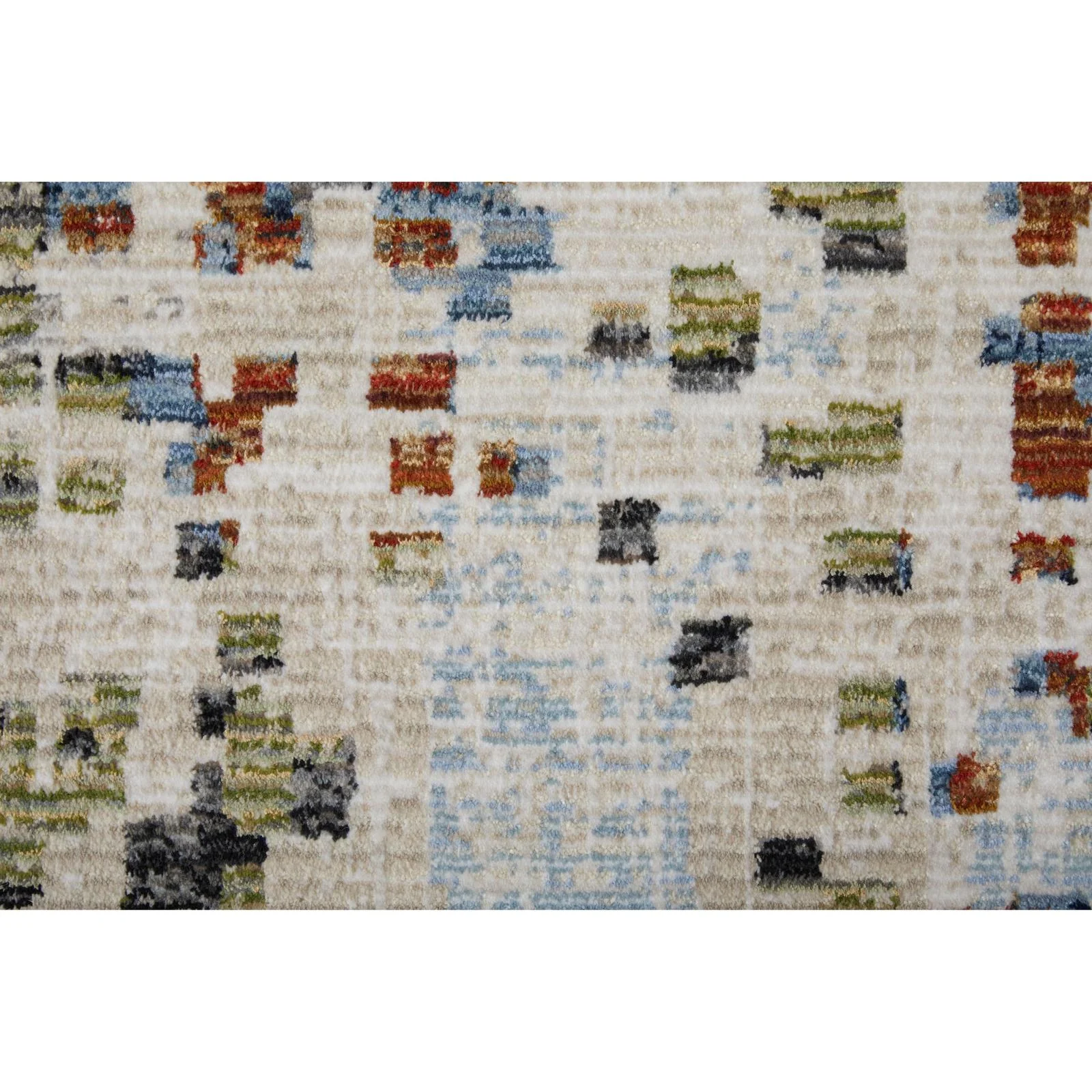 Feizy Sonora 39NVF Modern Abstract Rug in Ivory/Green/Blue - Image 6