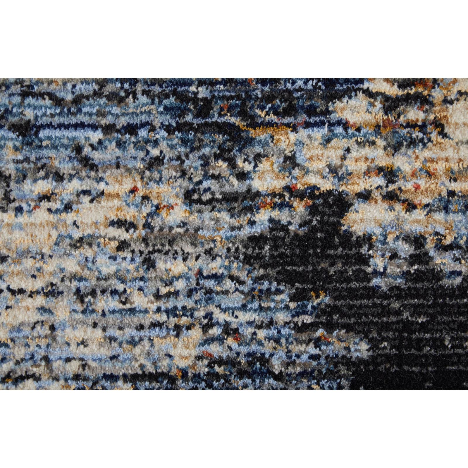 Feizy Sonora 39NWF Modern Abstract Rug in Tan/Blue/Gray - Image 7