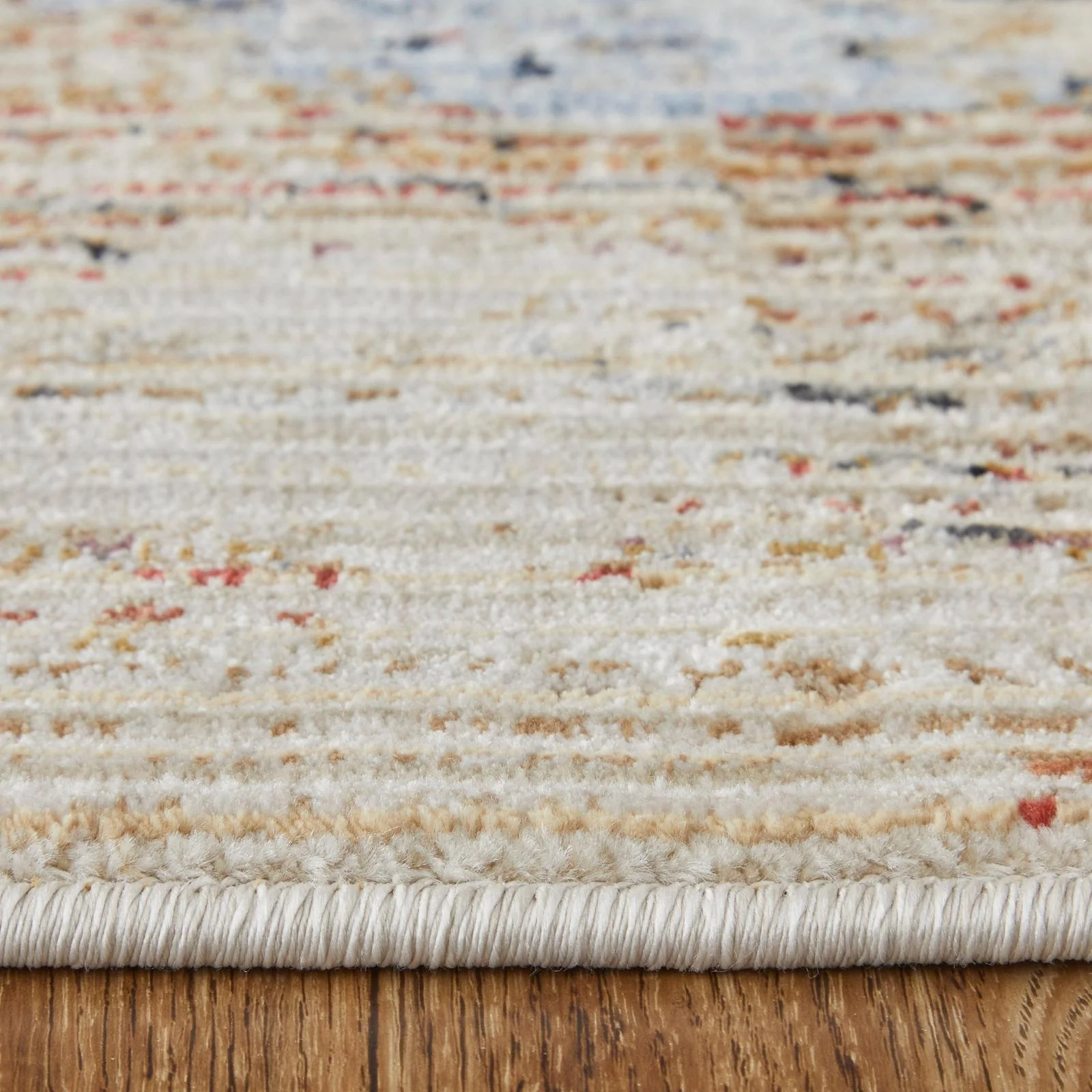 Feizy Sonora 39NWF Modern Abstract Rug in Tan/Blue/Gray - Image 9