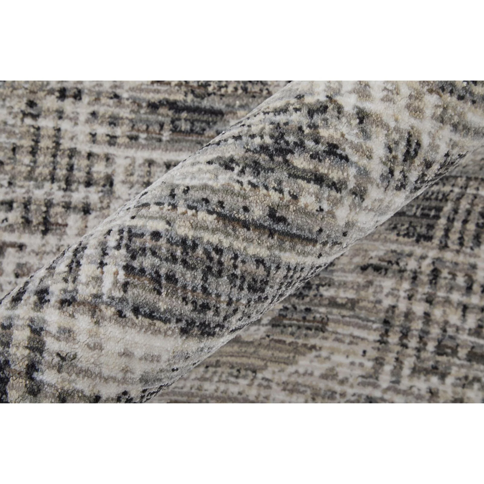 Feizy Sonora 39NYF Modern Abstract Rug in Gray/Ivory - Image 5