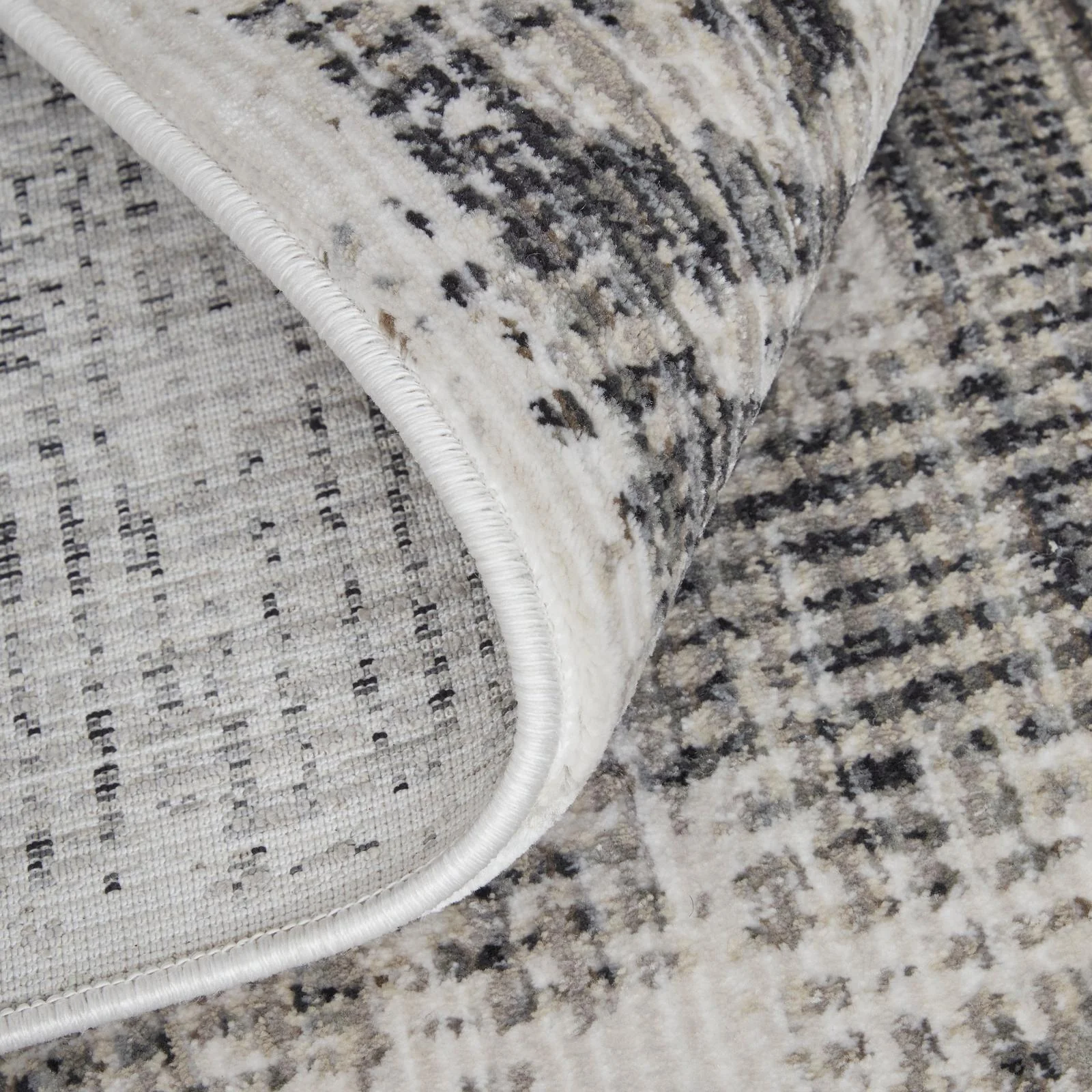 Feizy Sonora 39NYF Modern Abstract Rug in Gray/Ivory - Image 7