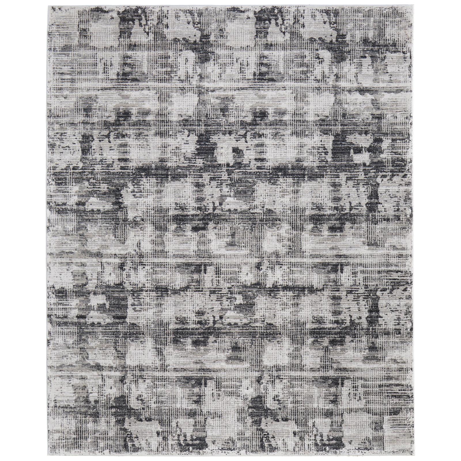 Feizy Sonora 39NYF Modern Abstract Rug in Gray/Ivory - Image 9