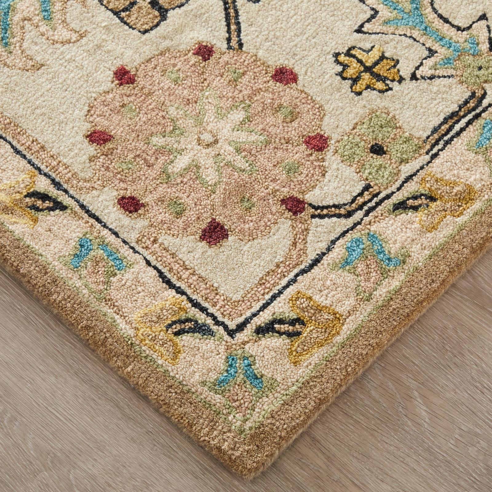 Feizy Springfield 8A45F Traditional Floral & Botanical Rug in Tan/Ivory/Blue - Image 3
