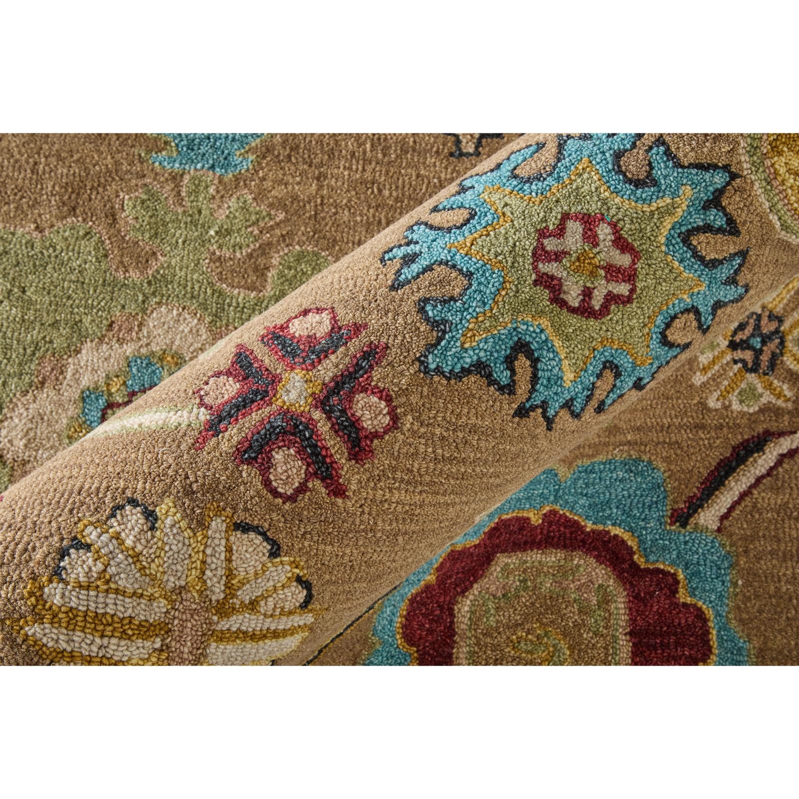 Feizy Springfield 8A45F Traditional Floral & Botanical Rug in Tan/Ivory/Blue - Image 5