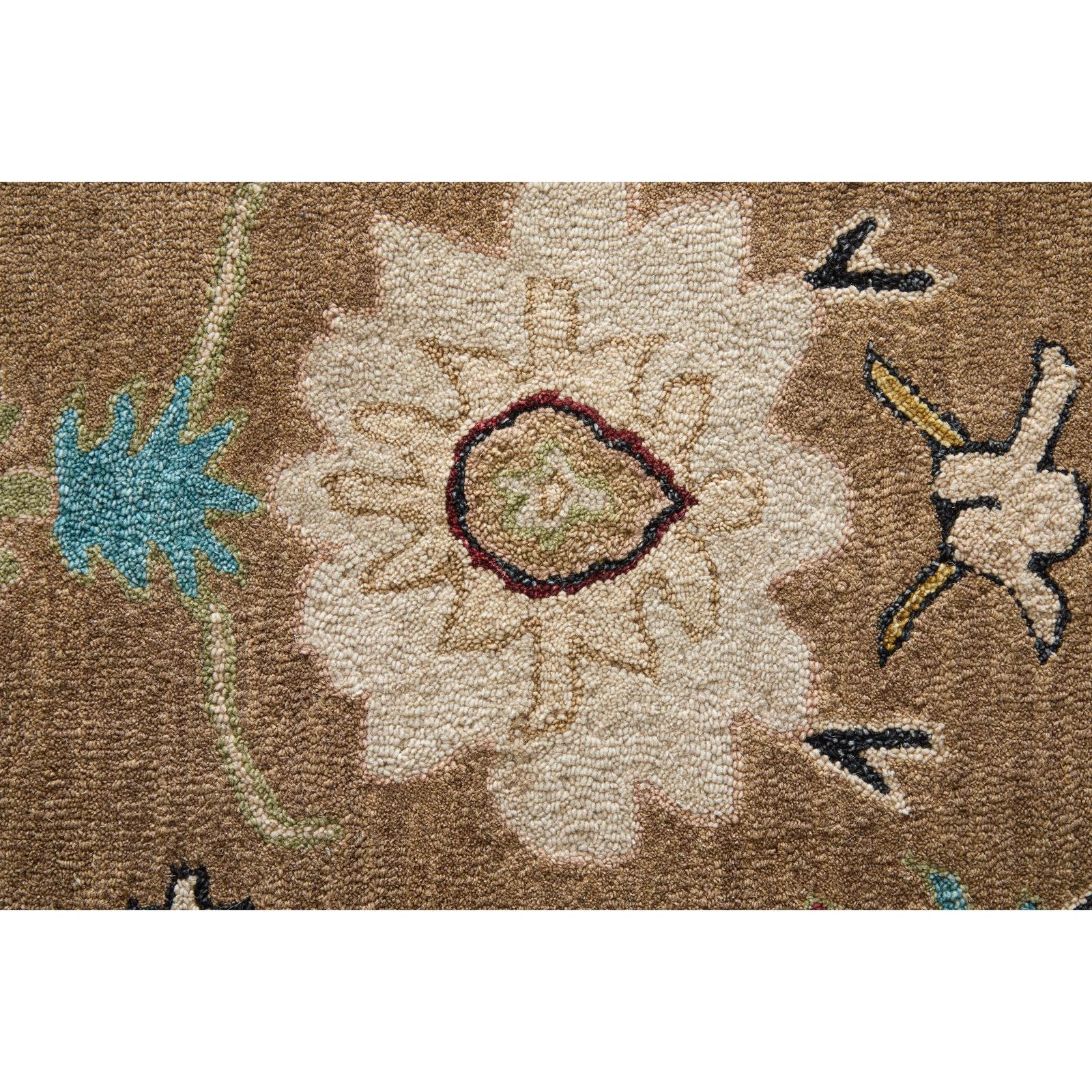Feizy Springfield 8A45F Traditional Floral & Botanical Rug in Tan/Ivory/Blue - Image 6