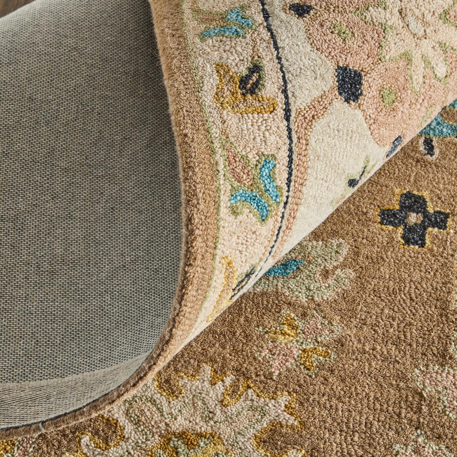 Feizy Springfield 8A45F Traditional Floral & Botanical Rug in Tan/Ivory/Blue - Image 7