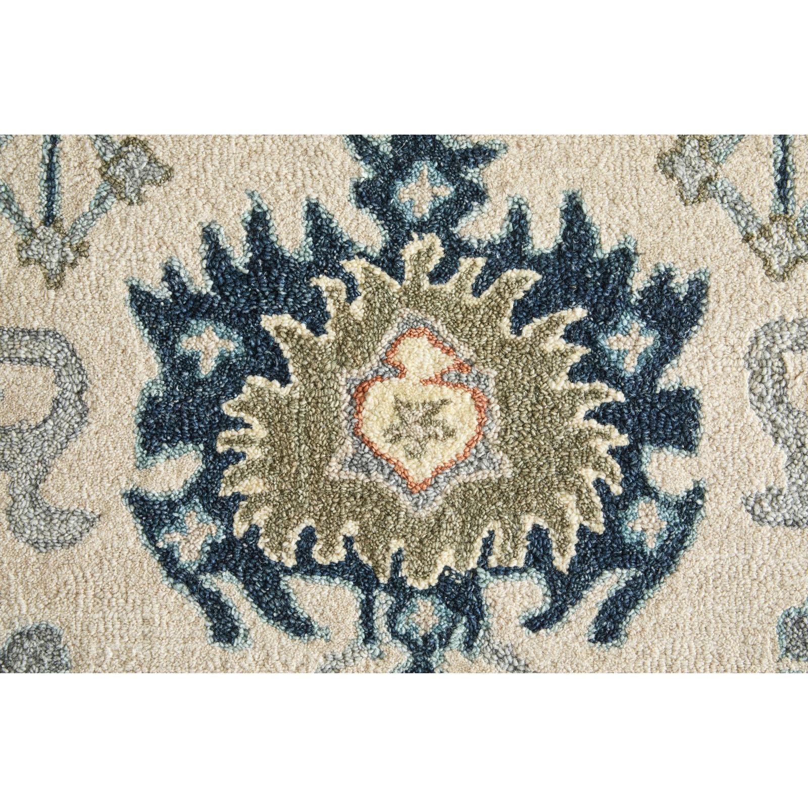 Feizy Springfield 8A46F Traditional Floral & Botanical Rug in Blue/Gray/Ivory - Image 6