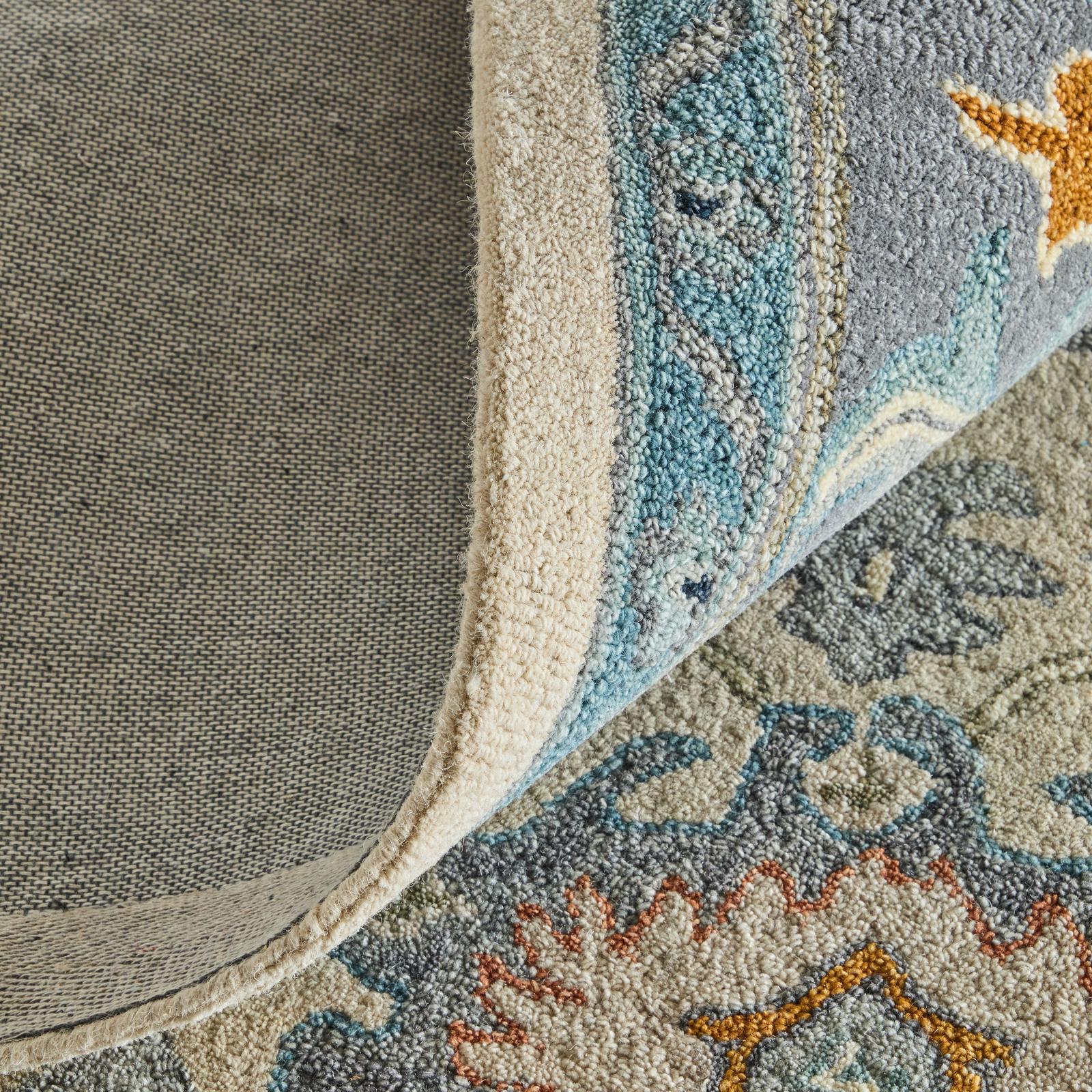 Feizy Springfield 8A46F Traditional Floral & Botanical Rug in Blue/Gray/Ivory - Image 7