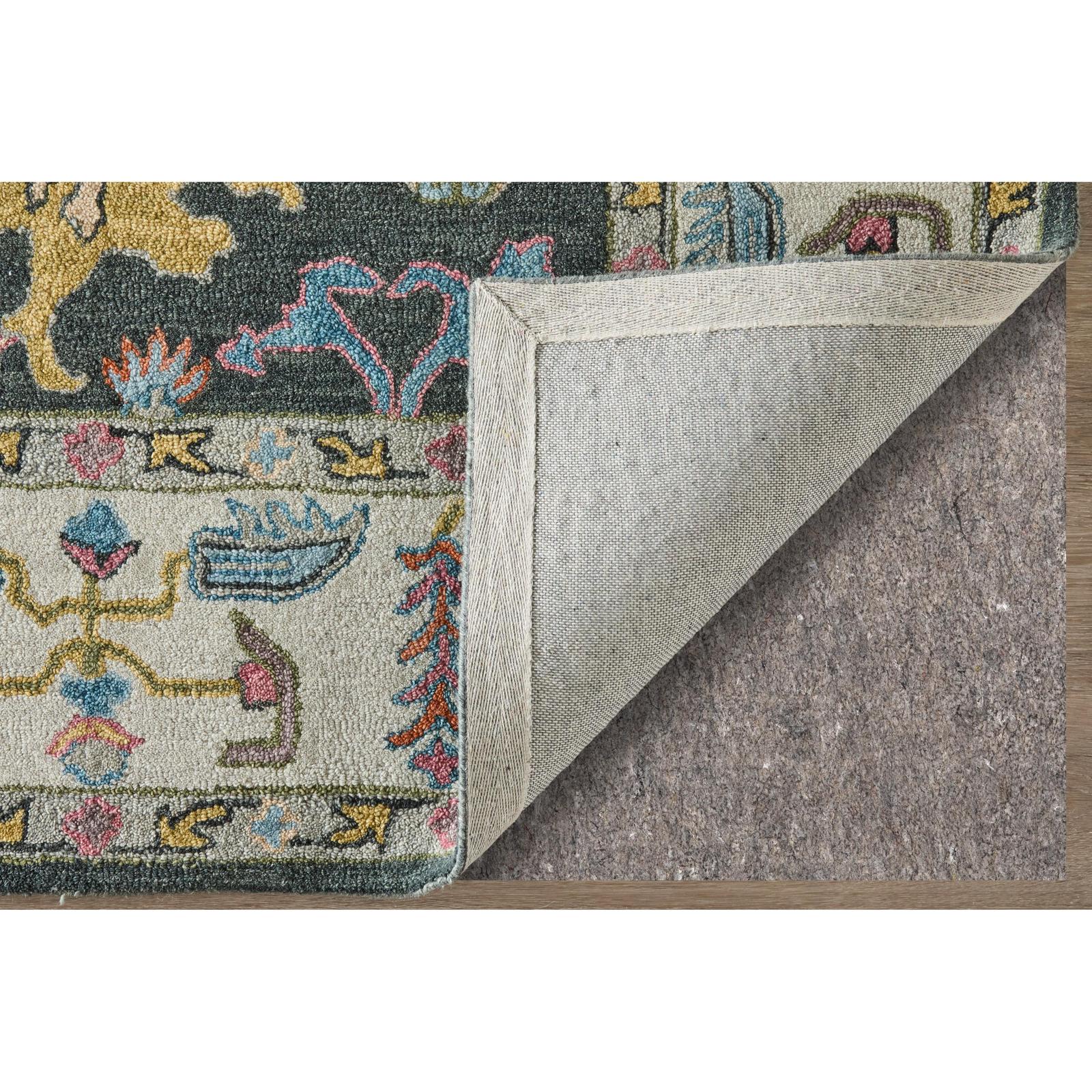 Feizy Springfield 8A47F Traditional Floral & Botanical Rug in Gray/Ivory/Blue - Image 4