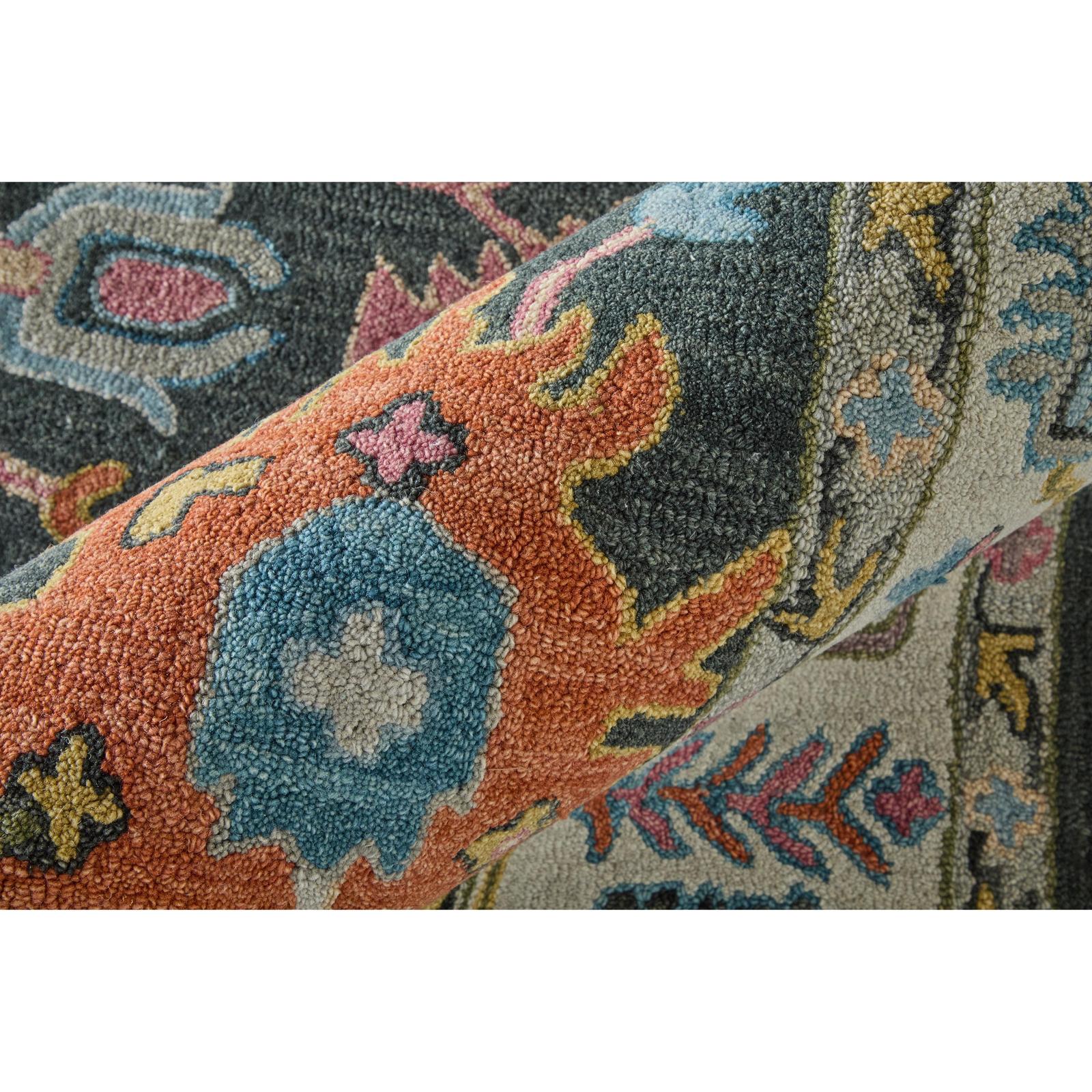 Feizy Springfield 8A47F Traditional Floral & Botanical Rug in Gray/Ivory/Blue - Image 5