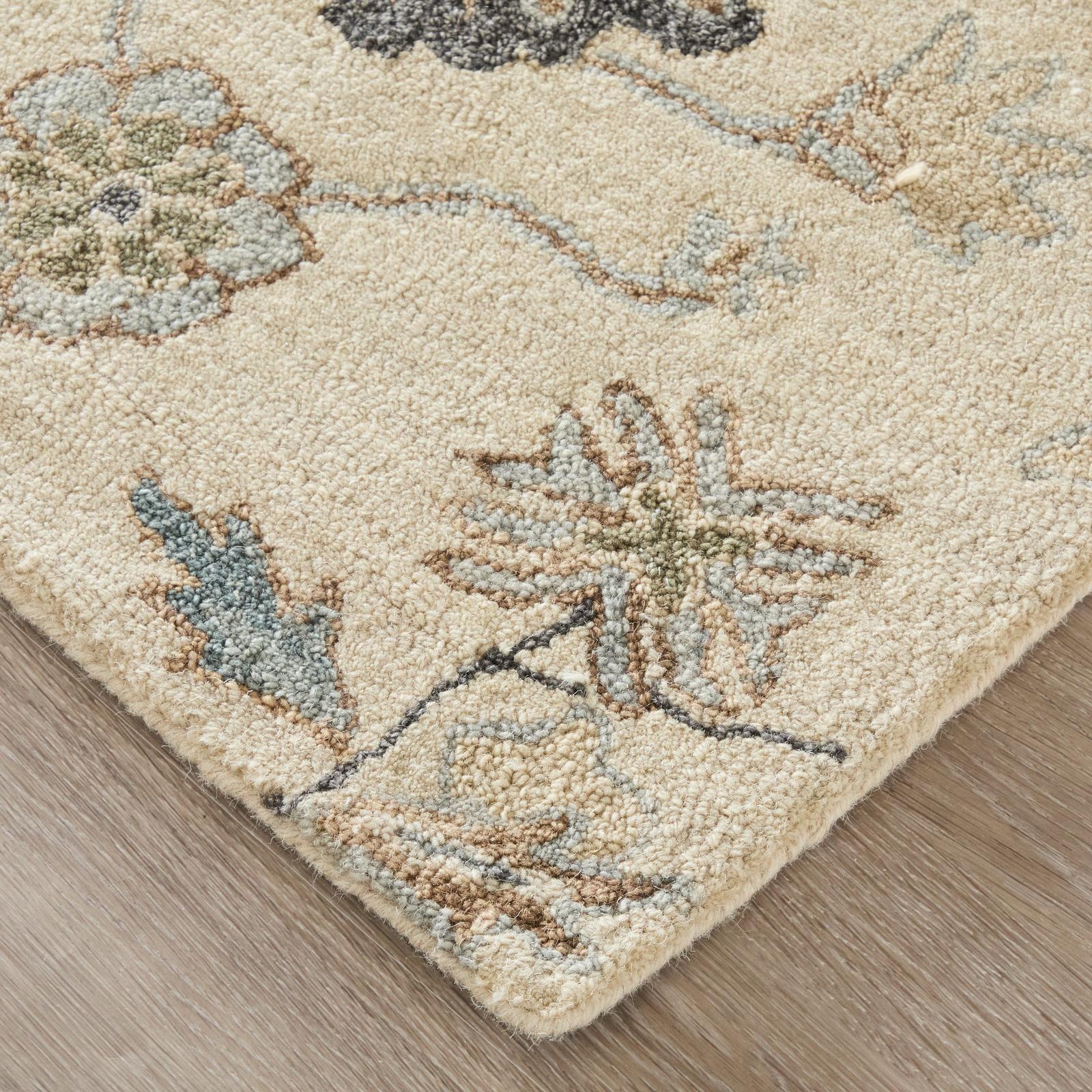 Feizy Springfield 8A48F Transitional Floral & Botanical Rug in Ivory/Tan/Gray - Image 3