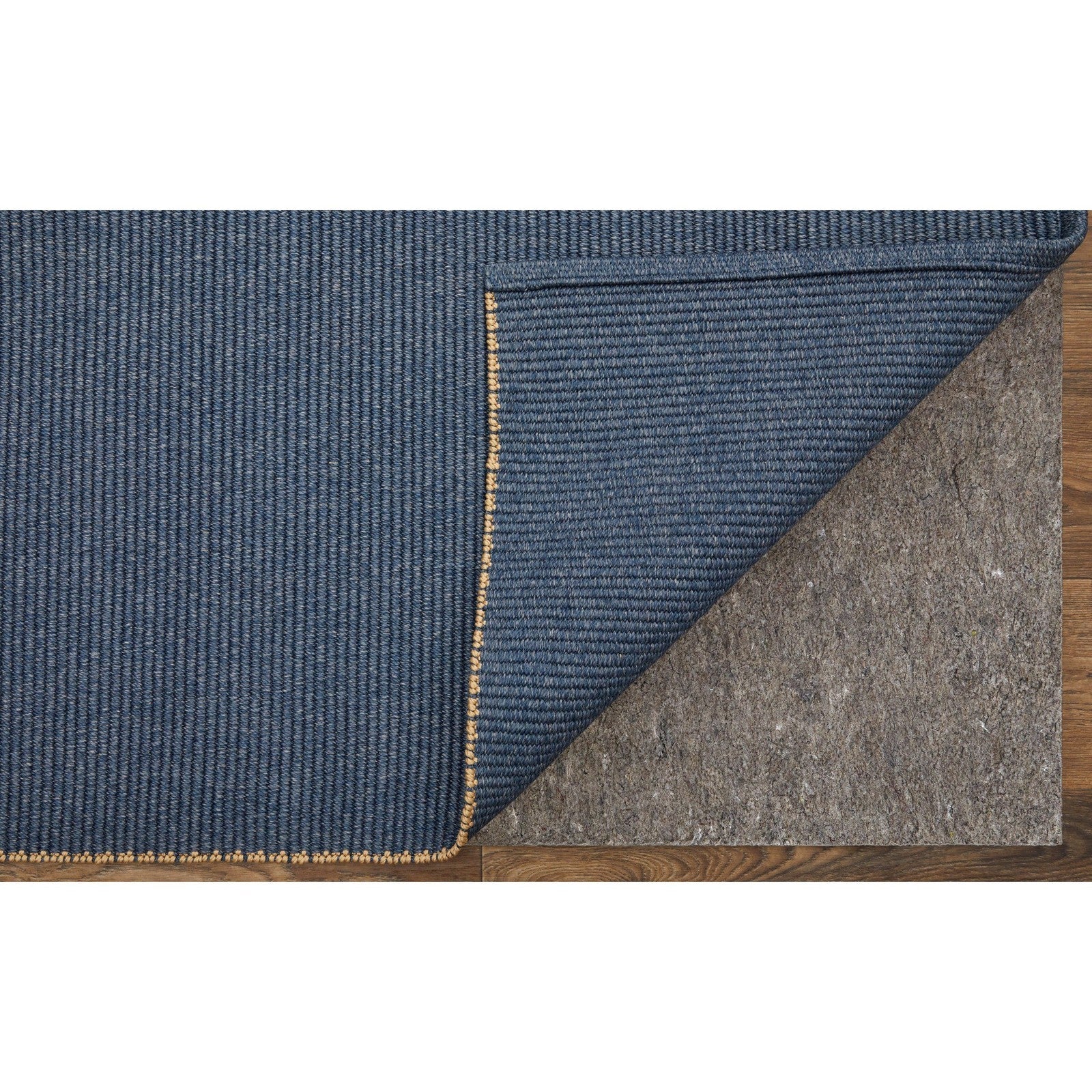 Feizy Theo 0827F Modern Solid in Blue/Tan - Image 3