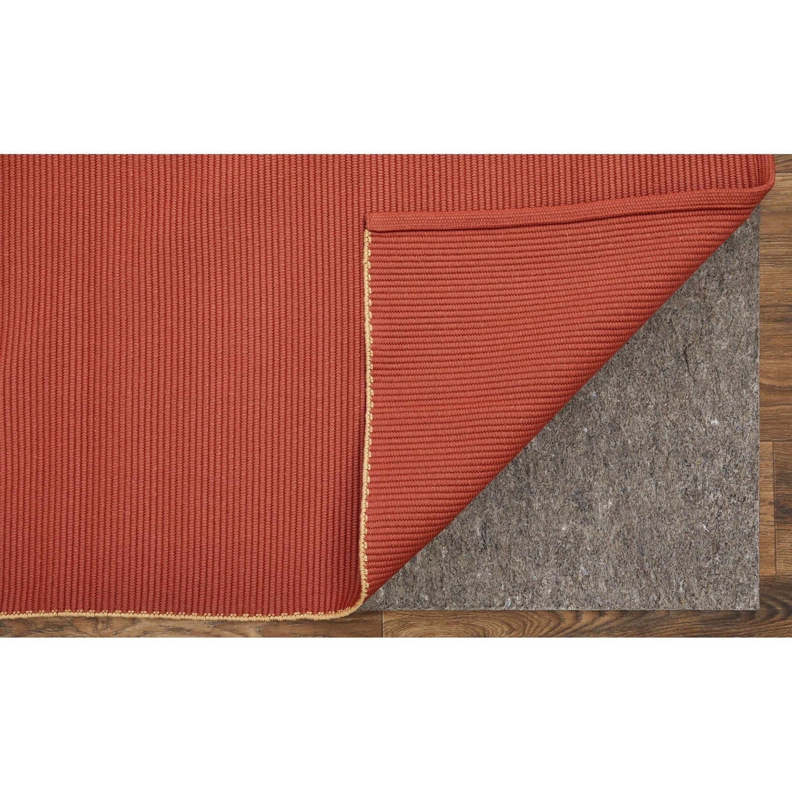 Feizy Theo 0827F Modern Solid in Red/Tan - Image 3