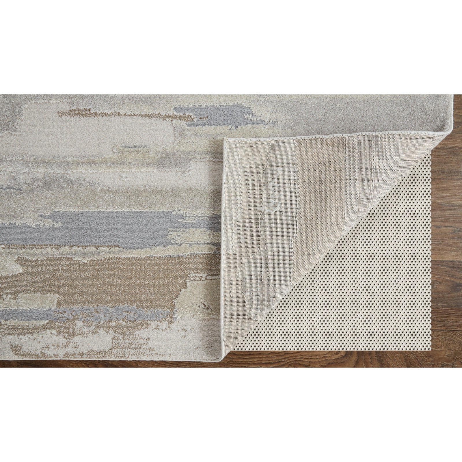 Feizy Vancouver 39FEF Modern Abstract in Ivory/Tan/Brown - Image 5