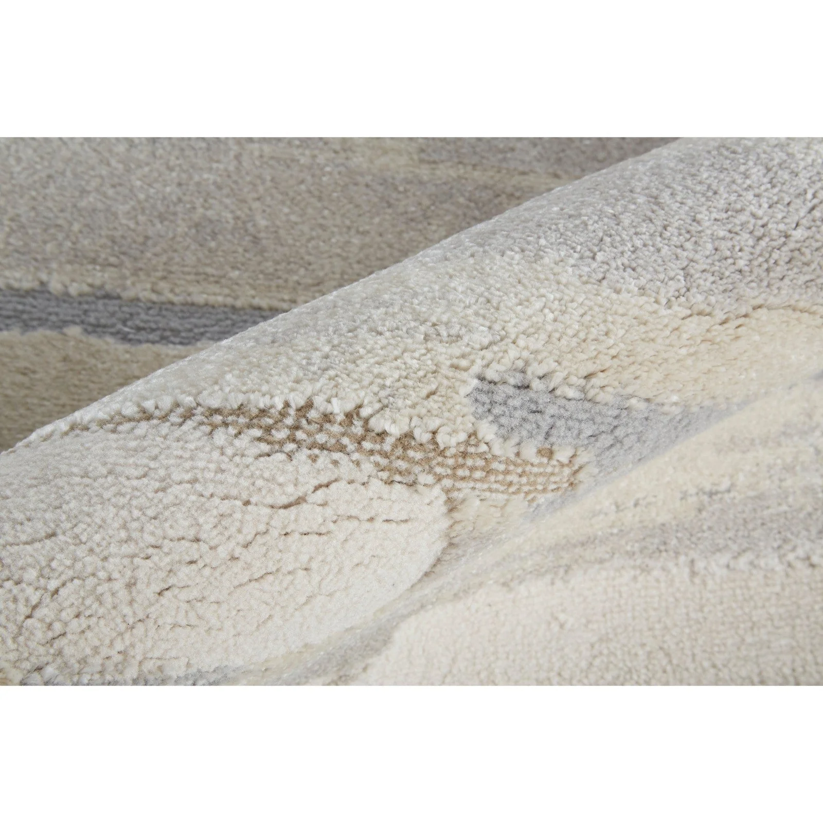 Feizy Vancouver 39FEF Modern Abstract in Ivory/Tan/Brown - Image 6