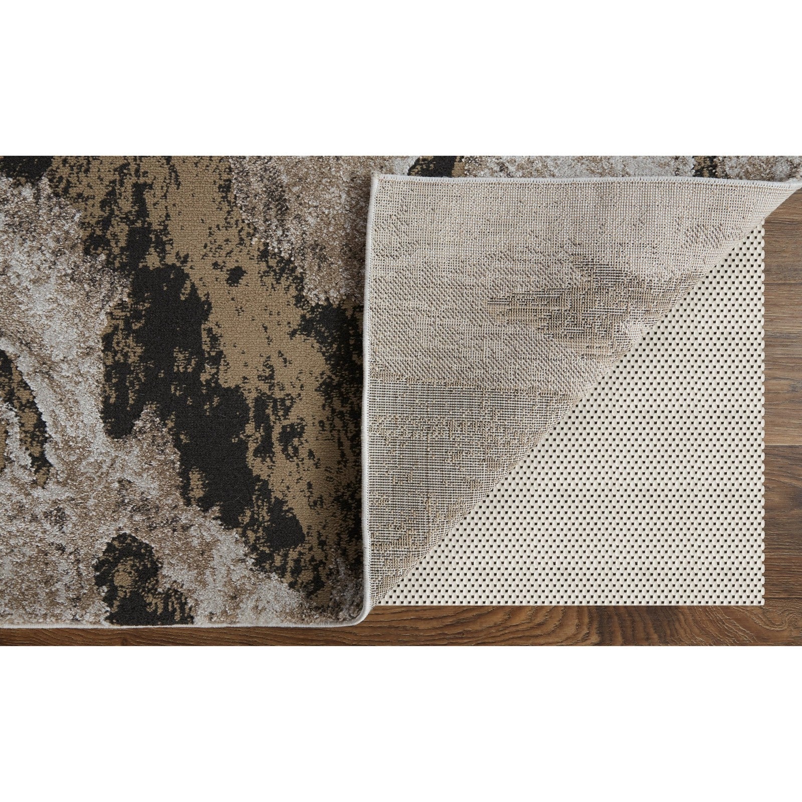 Feizy Vancouver 39FGF Modern Abstract in Ivory/Brown/Taupe - Image 5