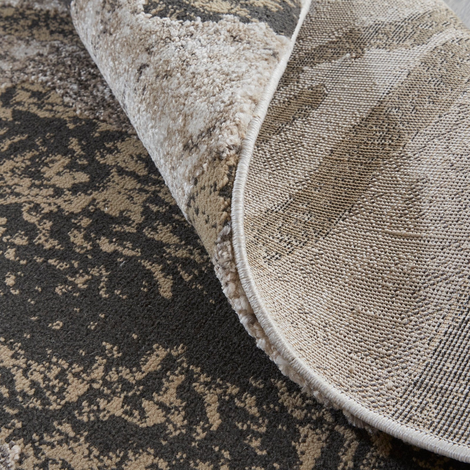 Feizy Vancouver 39FGF Modern Abstract in Ivory/Brown/Taupe - Image 7