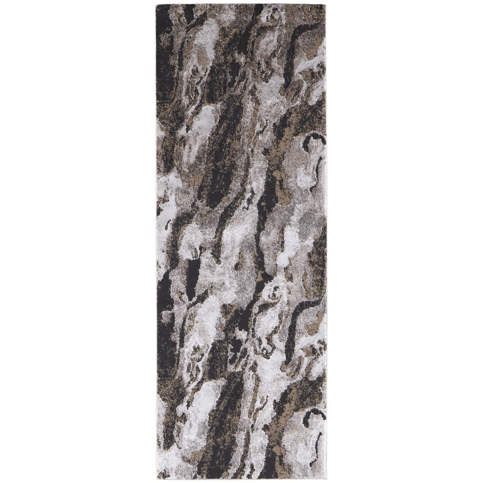 Feizy Vancouver 39FGF Modern Abstract in Ivory/Brown/Taupe - Image 8