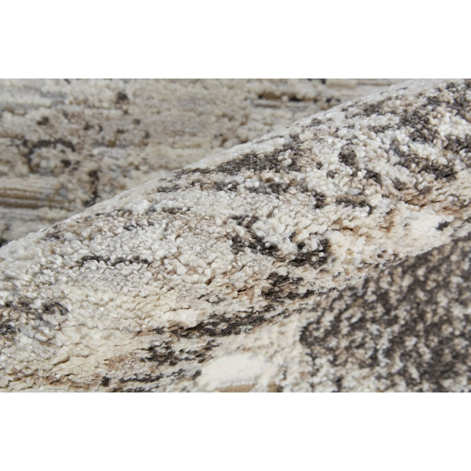 Feizy Vancouver 39FHF Modern Abstract in Ivory/Gray/Brown - Image 6