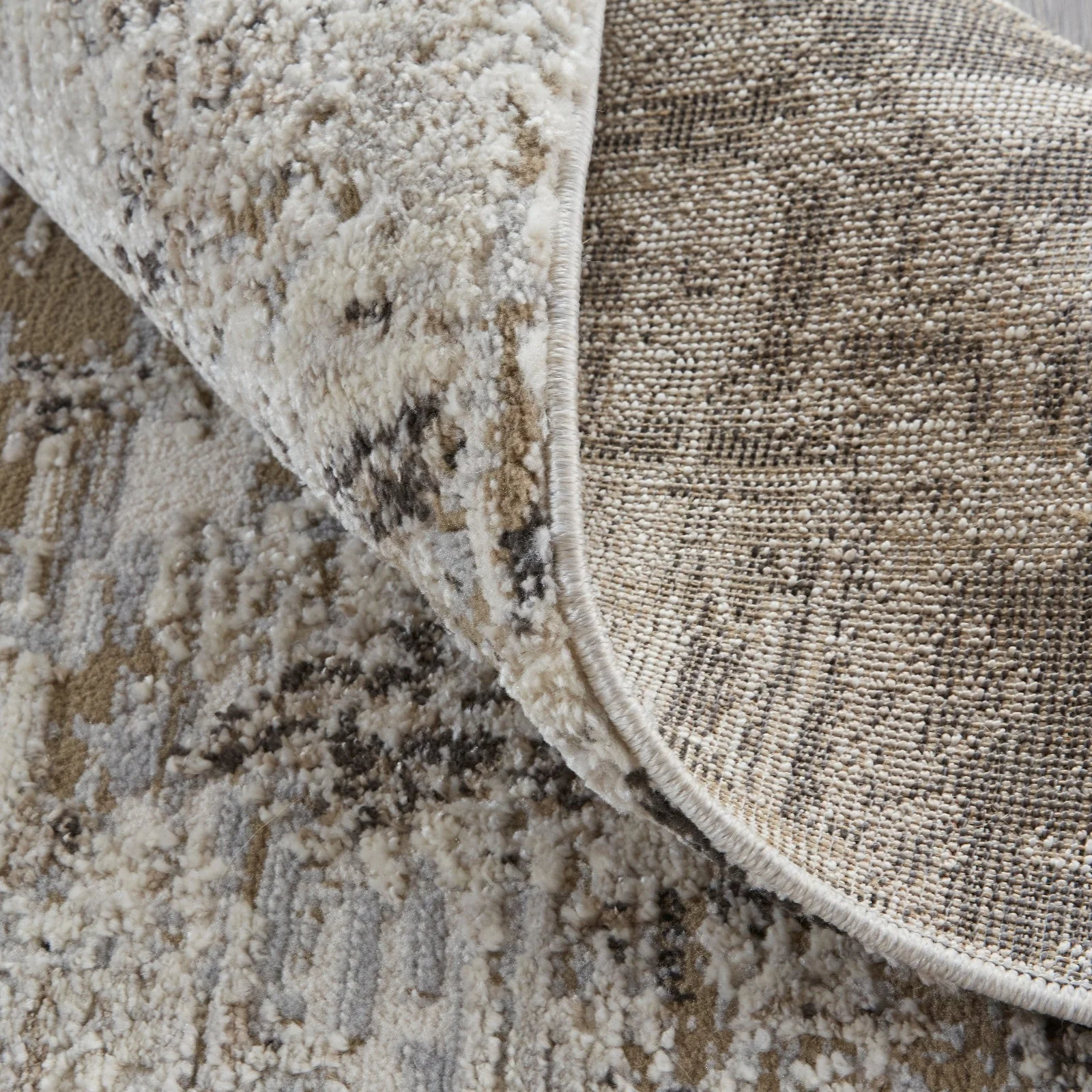 Feizy Vancouver 39FHF Modern Abstract in Ivory/Gray/Brown - Image 8