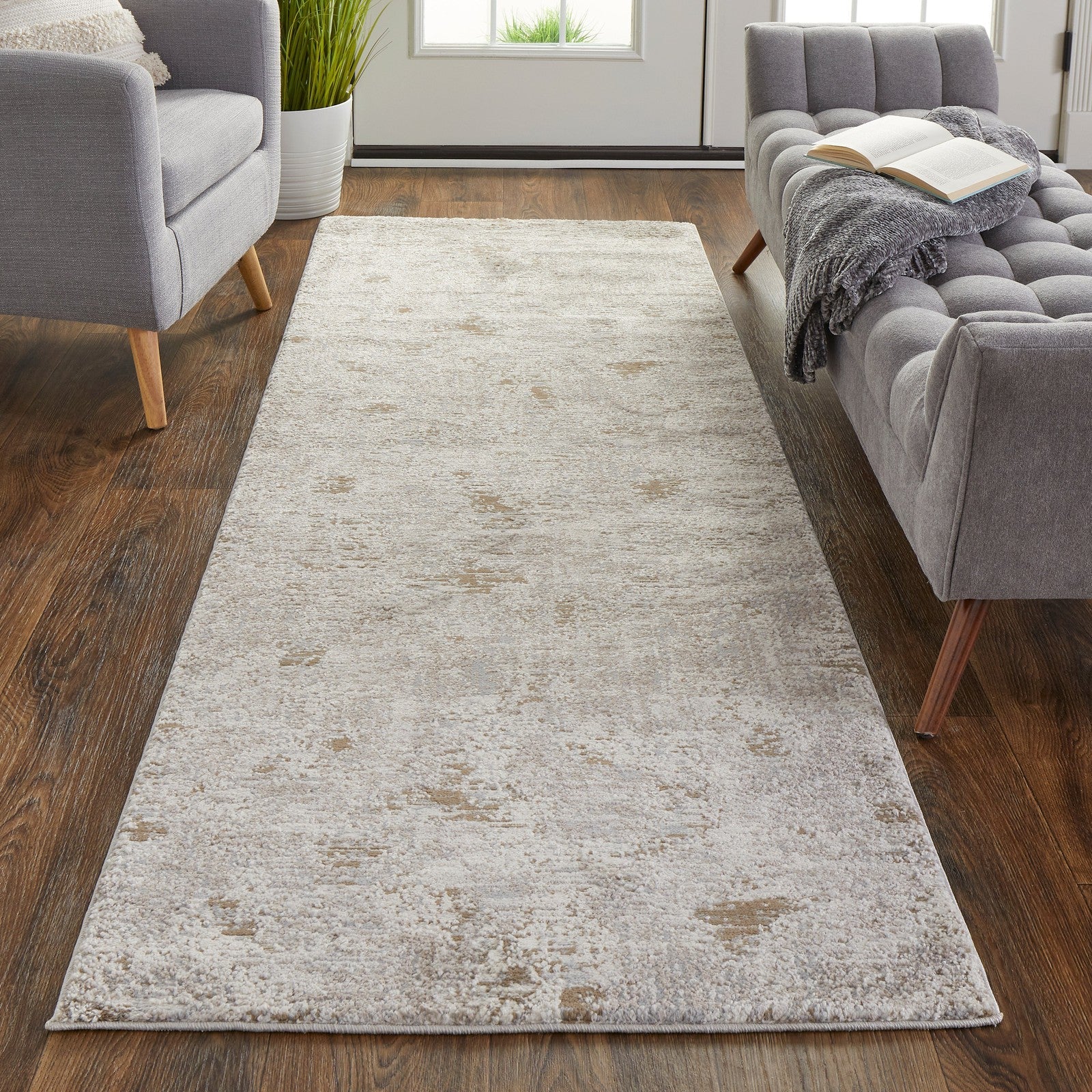 Feizy Vancouver 39FHF Modern Abstract in Ivory/Gray/Tan - Image 10