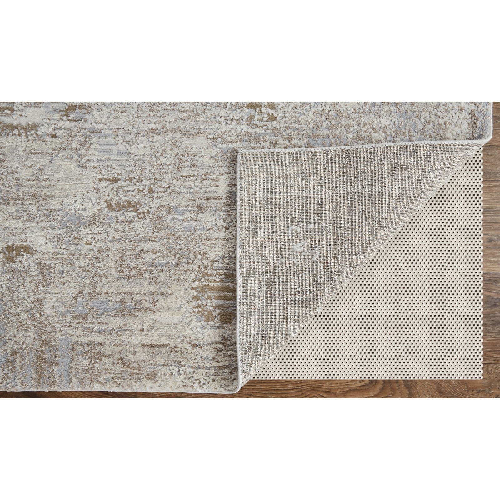 Feizy Vancouver 39FHF Modern Abstract in Ivory/Gray/Tan - Image 5