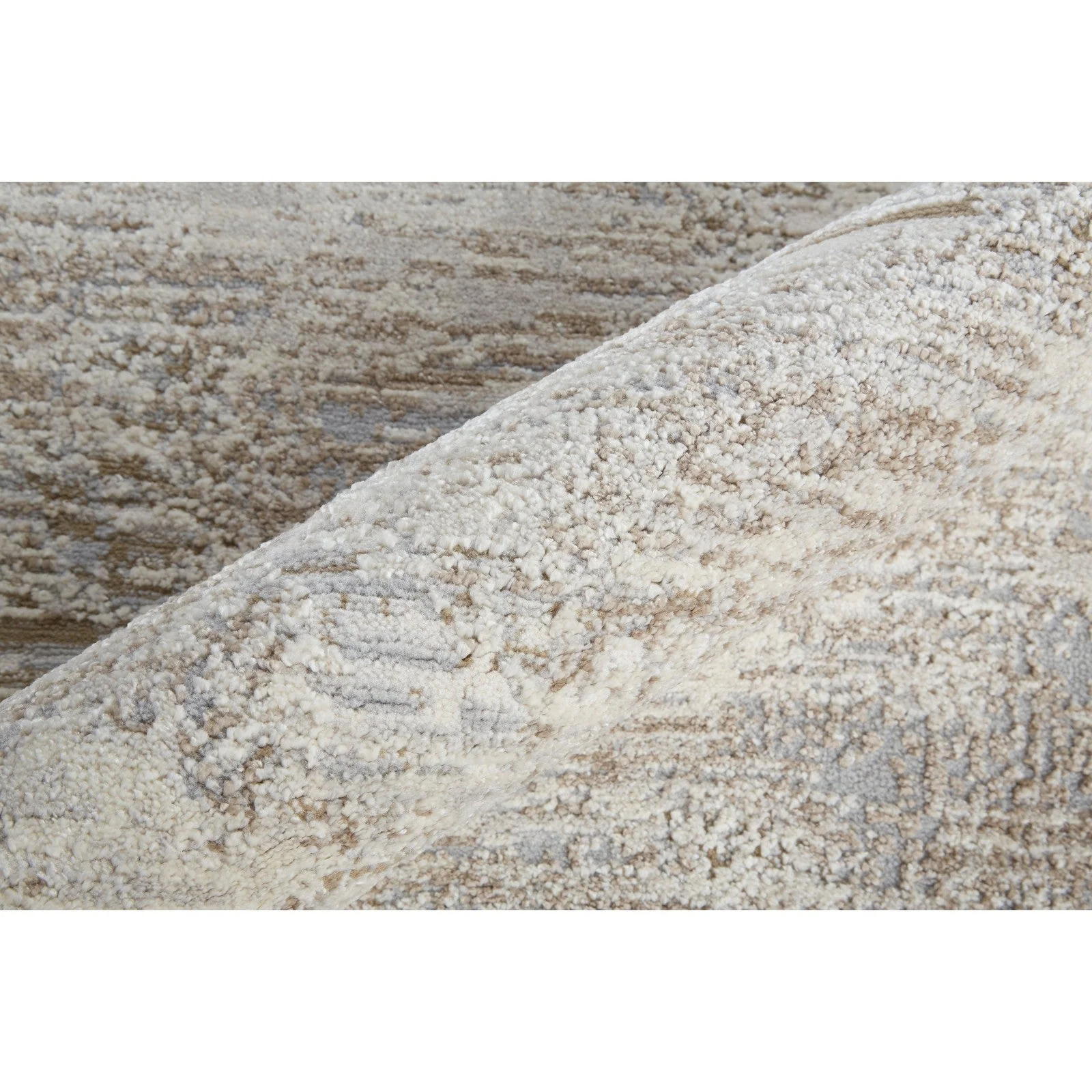 Feizy Vancouver 39FHF Modern Abstract in Ivory/Gray/Tan - Image 6