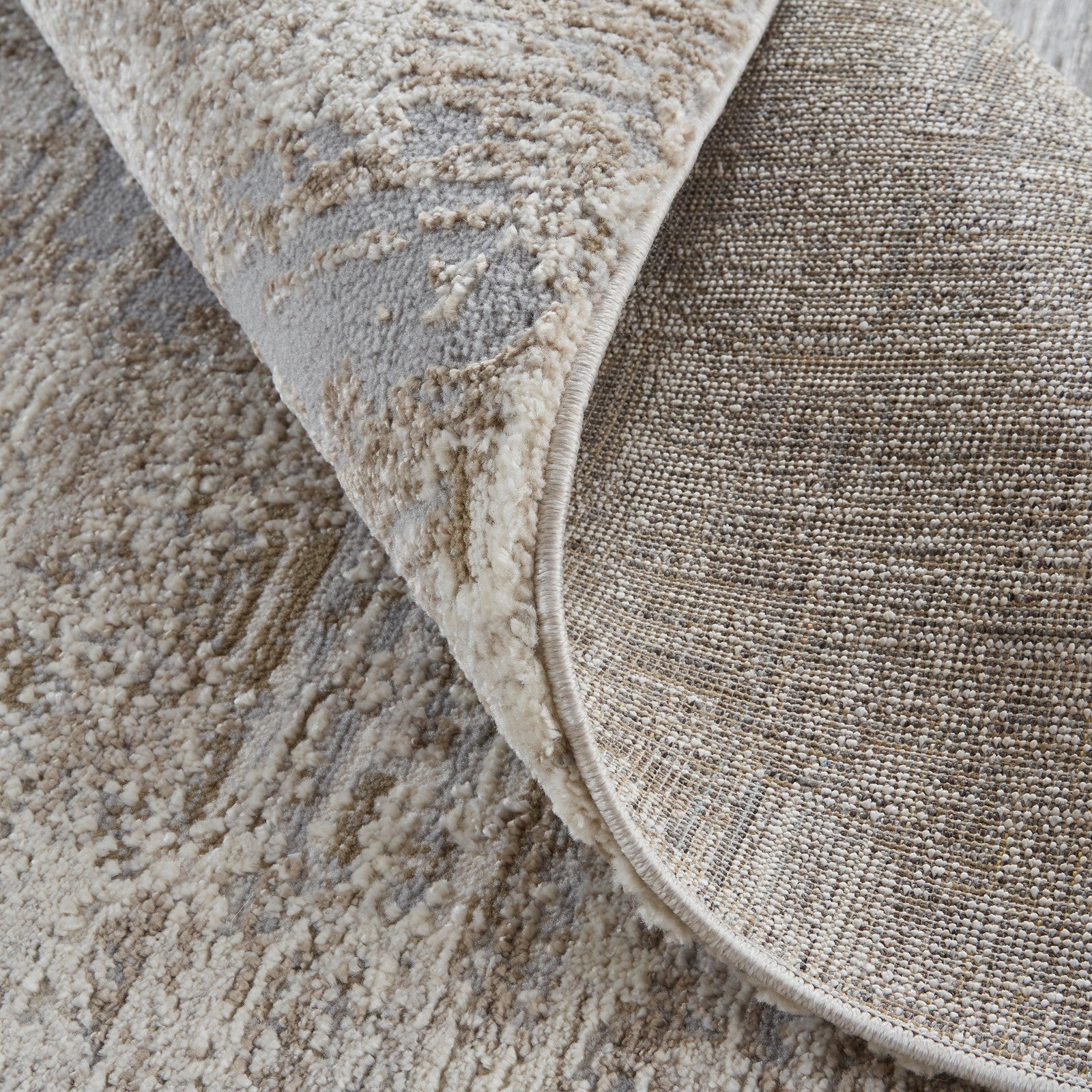 Feizy Vancouver 39FHF Modern Abstract in Ivory/Gray/Tan - Image 8