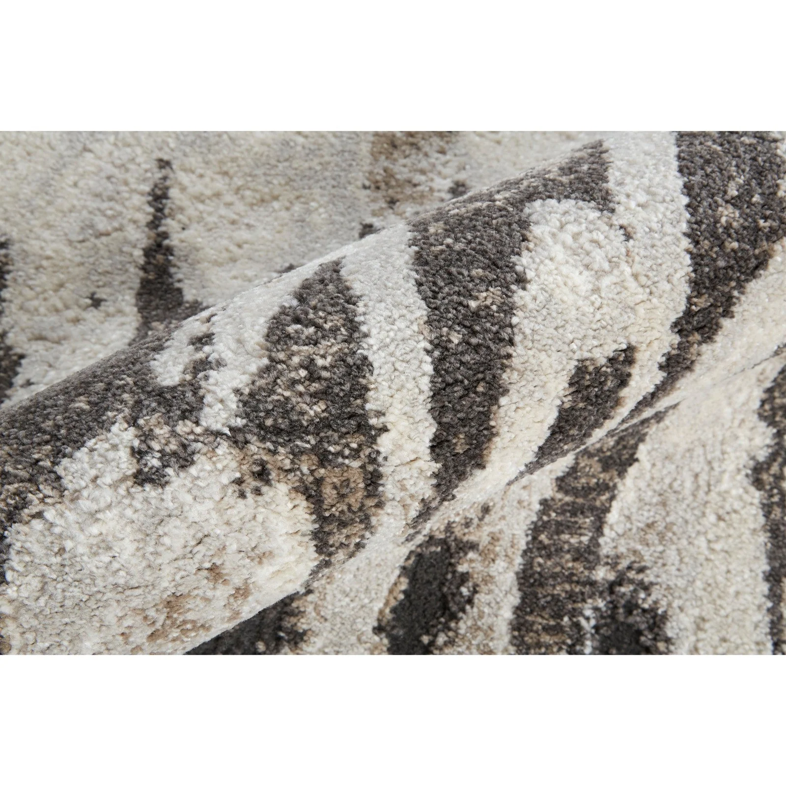 Feizy Vancouver 39FIF Modern Abstract in Ivory/Brown/Gray - Image 6