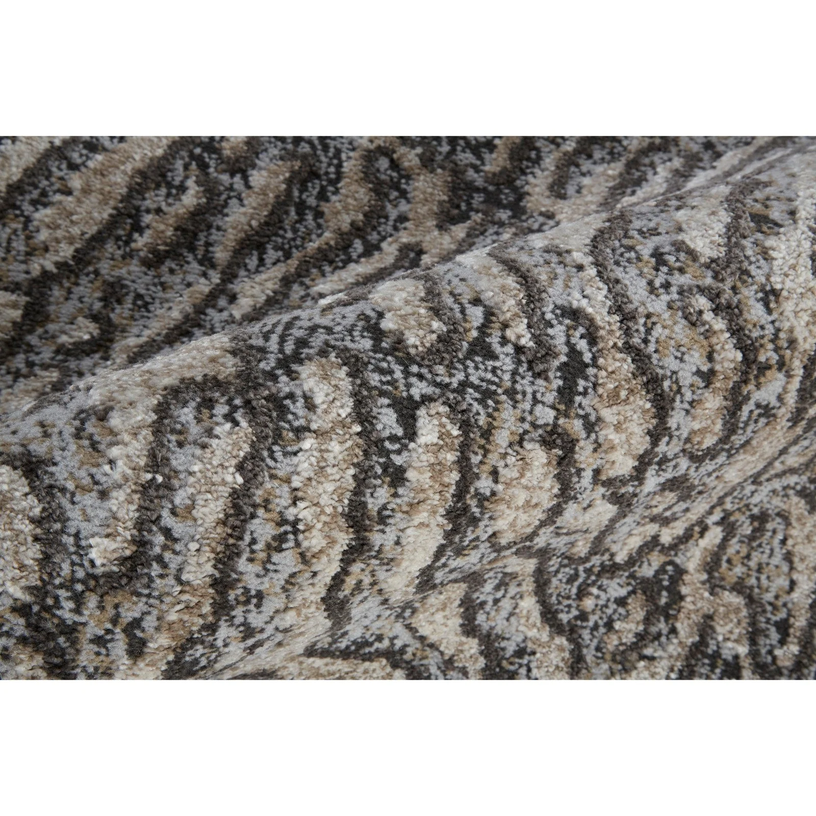 Feizy Vancouver 39FJF Modern Abstract in Gray/Taupe/Ivory - Image 6