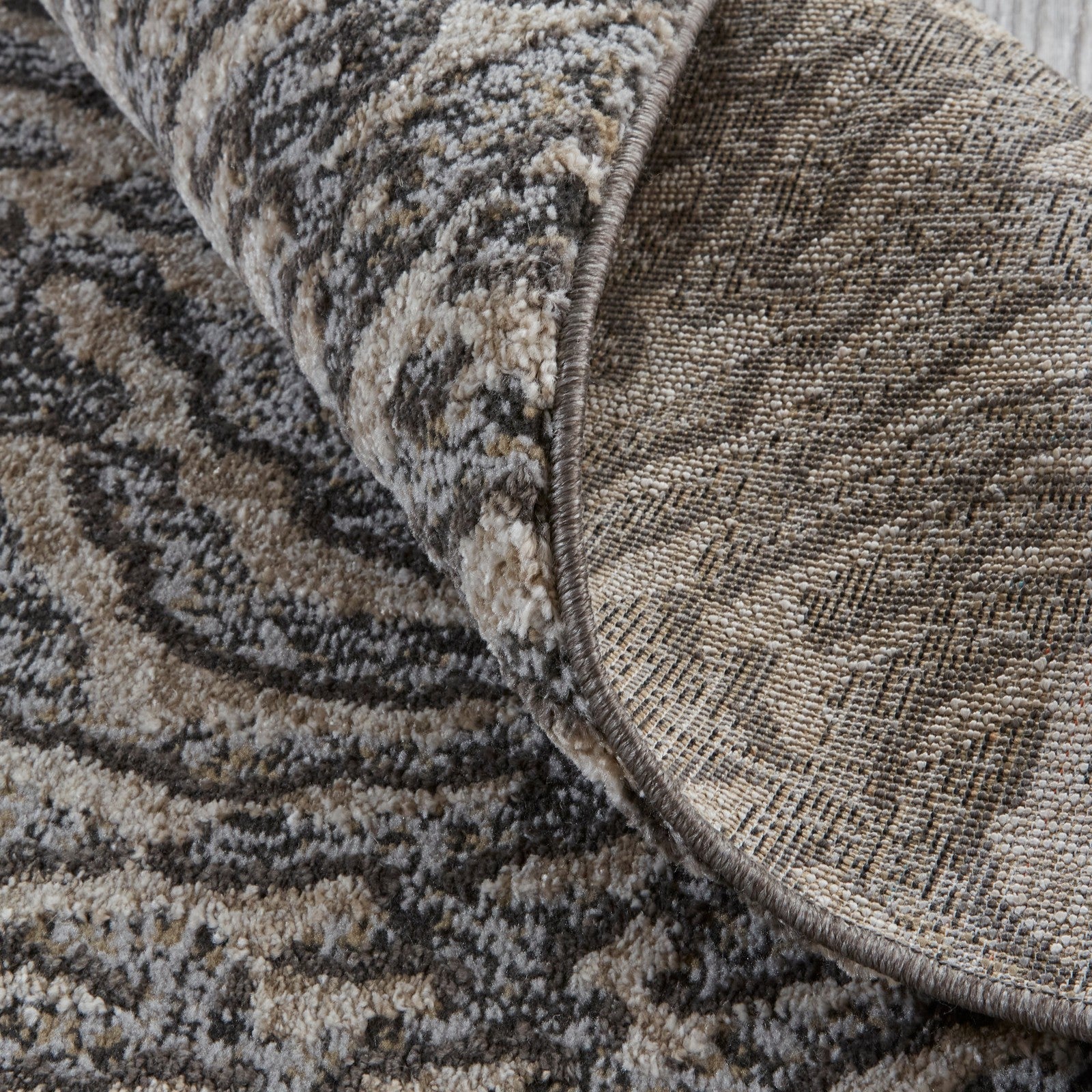 Feizy Vancouver 39FJF Modern Abstract in Gray/Taupe/Ivory - Image 8