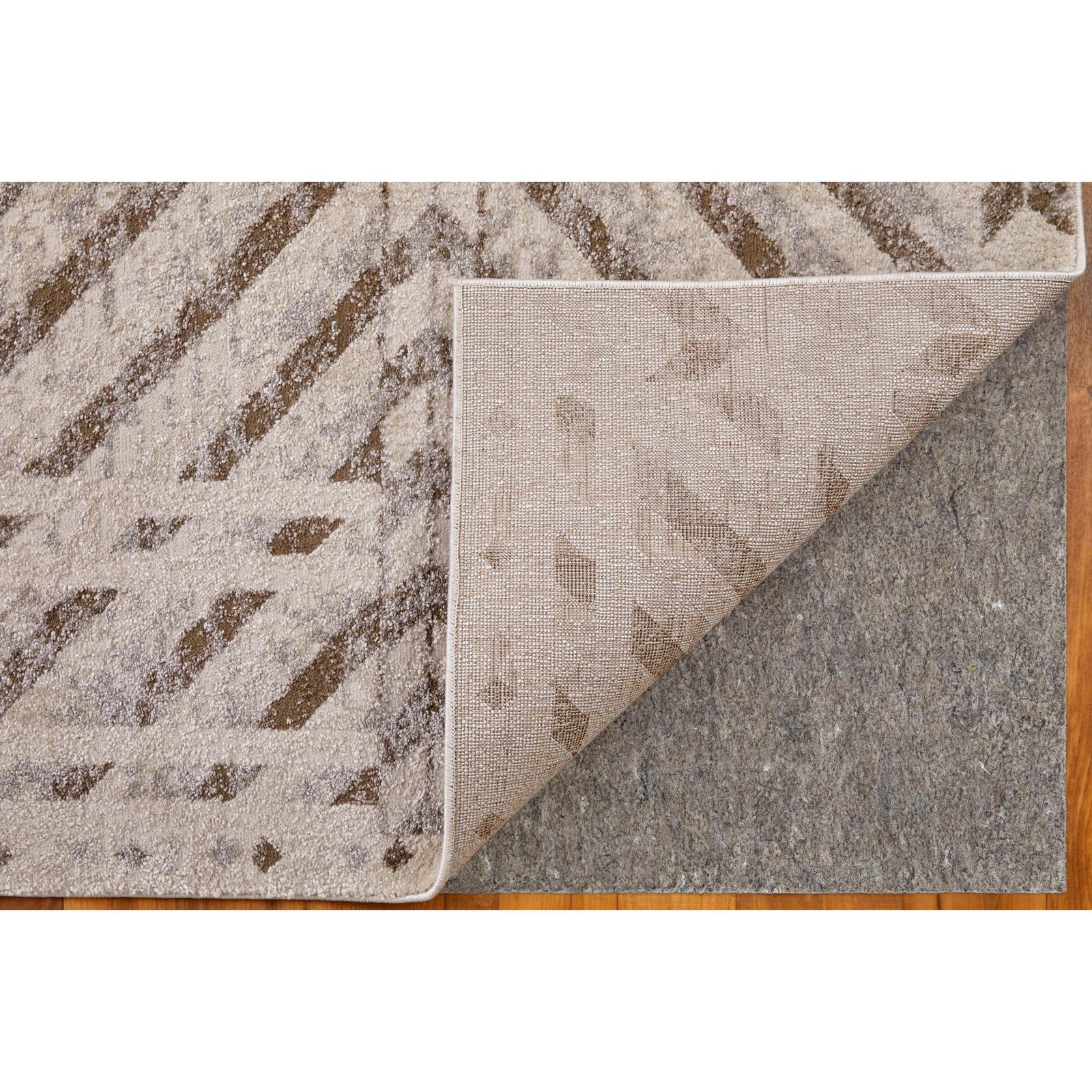 Feizy Vancouver 39NQF Modern Geometric Rug in Ivory/Tan/Brown - Image 4
