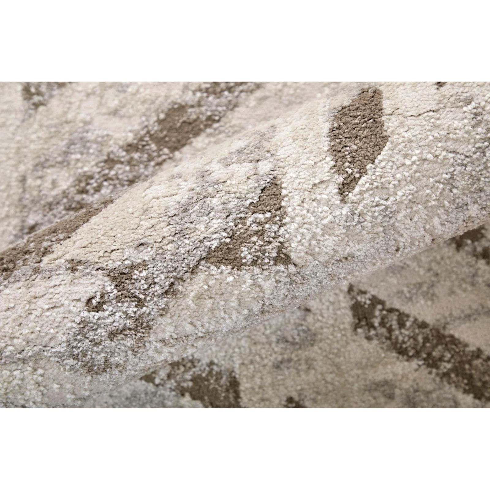 Feizy Vancouver 39NQF Modern Geometric Rug in Ivory/Tan/Brown - Image 5