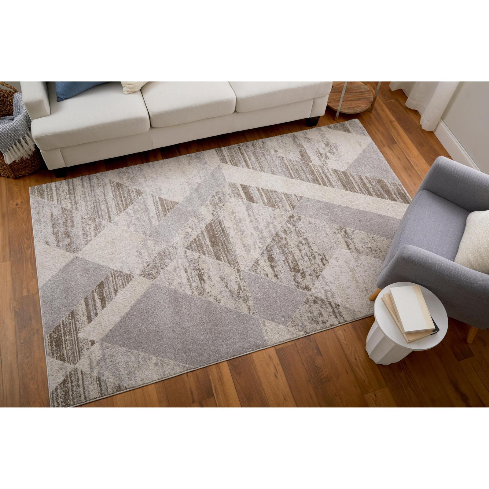 Feizy Vancouver 39NRF Modern Geometric Rug in Tan/Brown/Ivory - Image 2