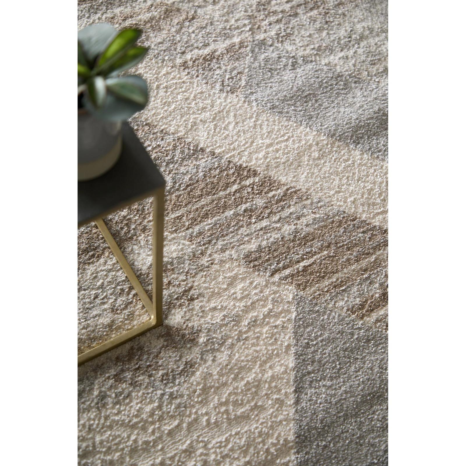 Feizy Vancouver 39NRF Modern Geometric Rug in Tan/Brown/Ivory - Image 4