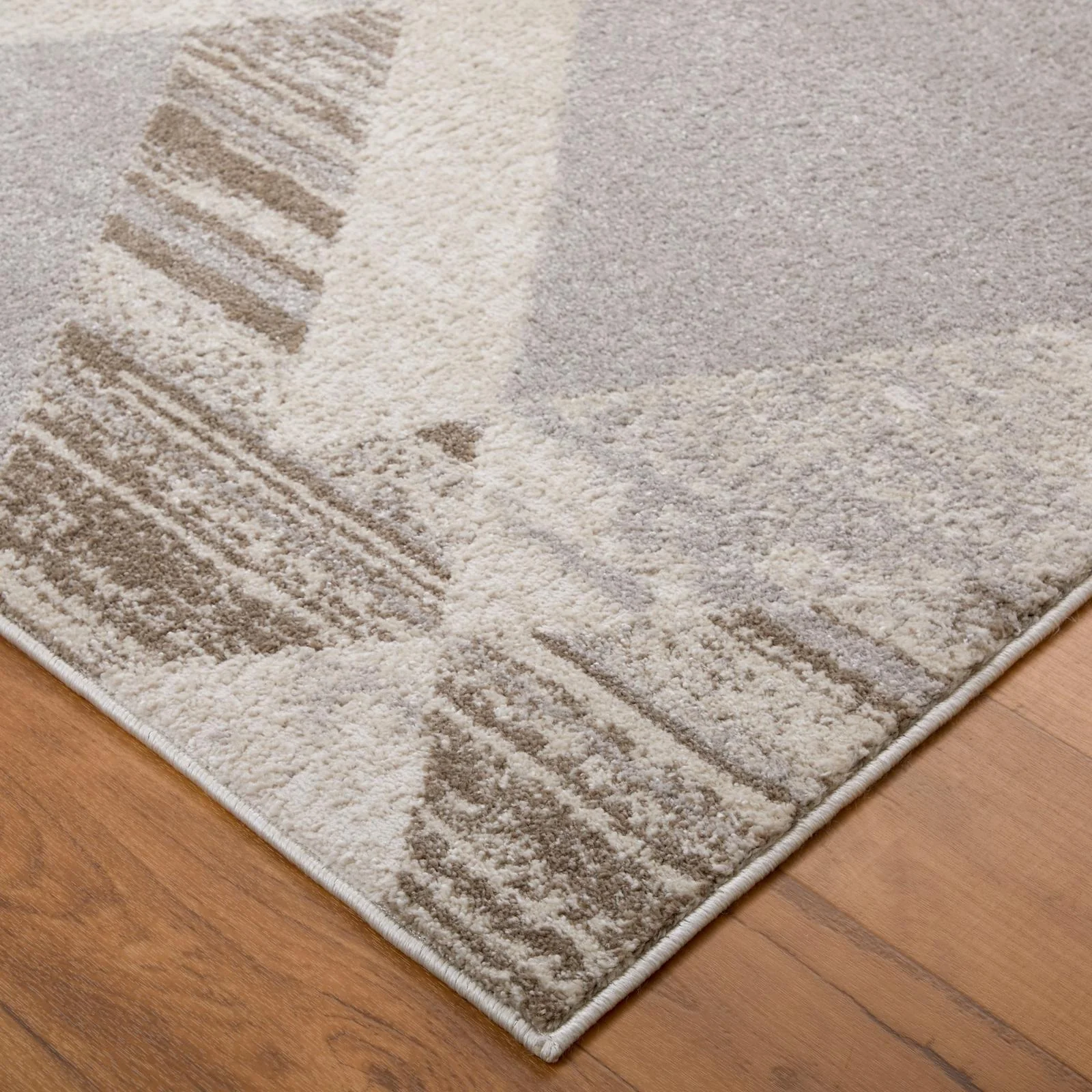 Feizy Vancouver 39NRF Modern Geometric Rug in Tan/Brown/Ivory - Image 6