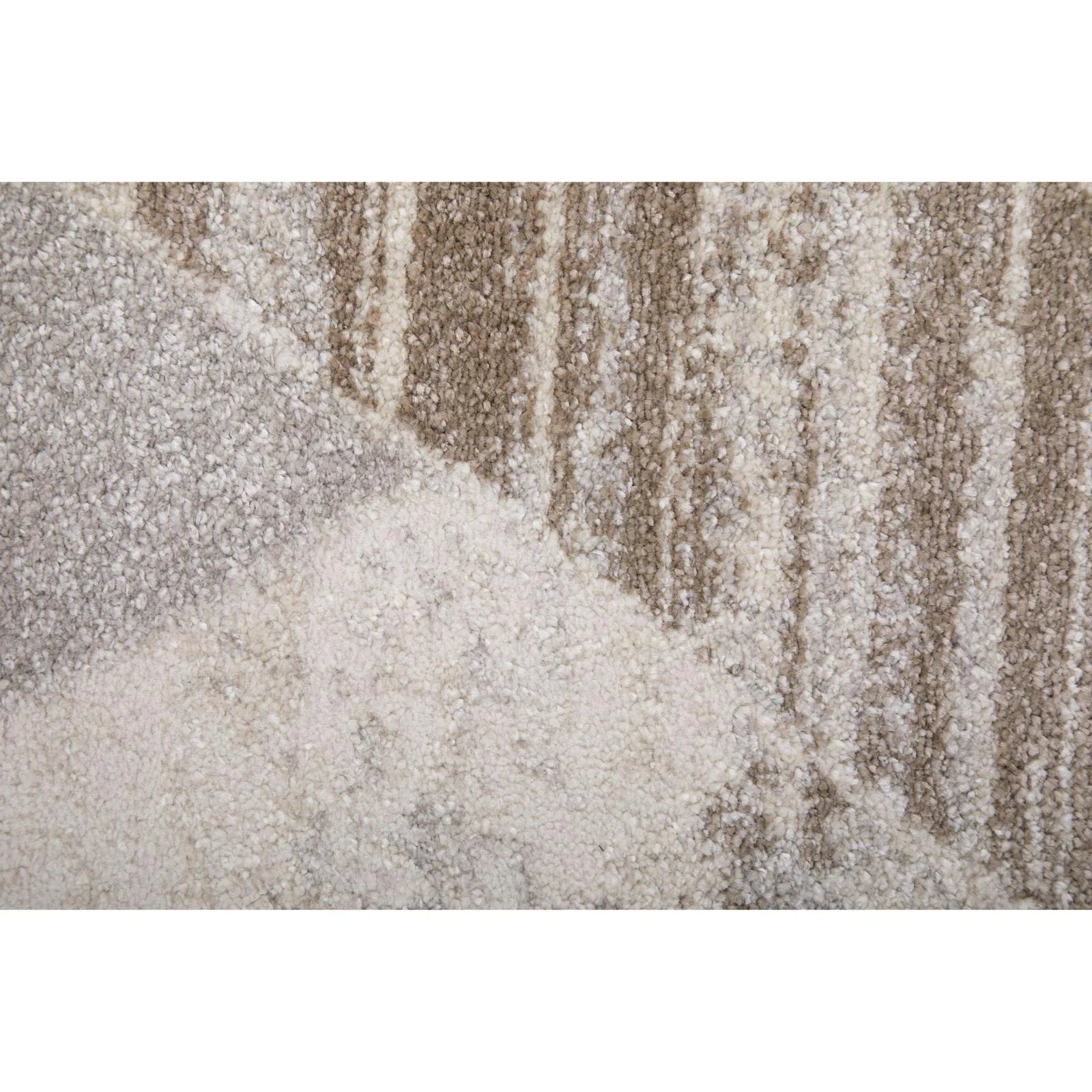 Feizy Vancouver 39NRF Modern Geometric Rug in Tan/Brown/Ivory - Image 9