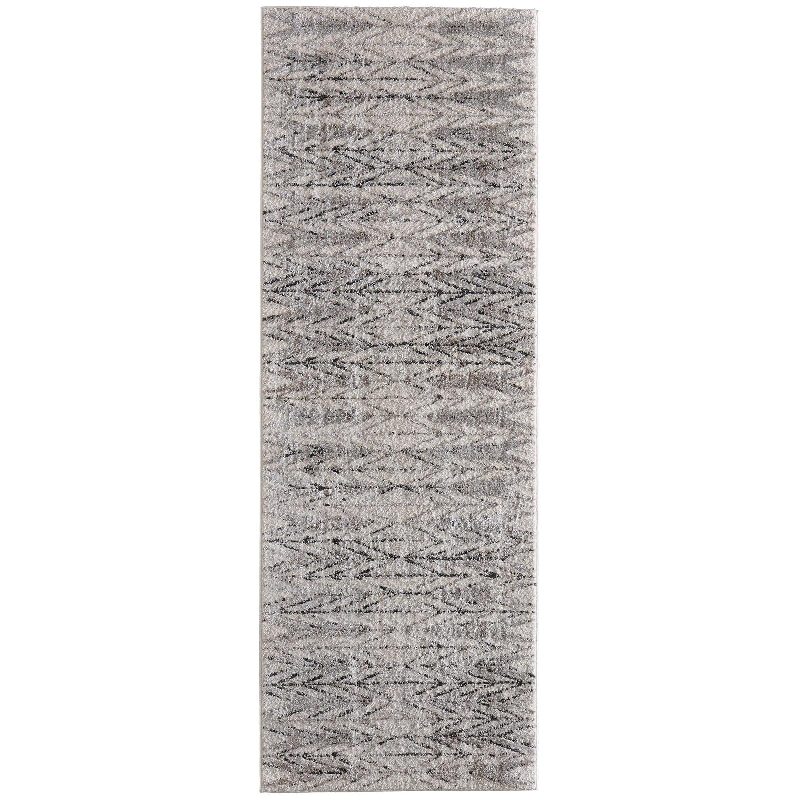 Feizy Vancouver 39NTF Modern Geometric Rug in Ivory/Tan/Brown - Image 10