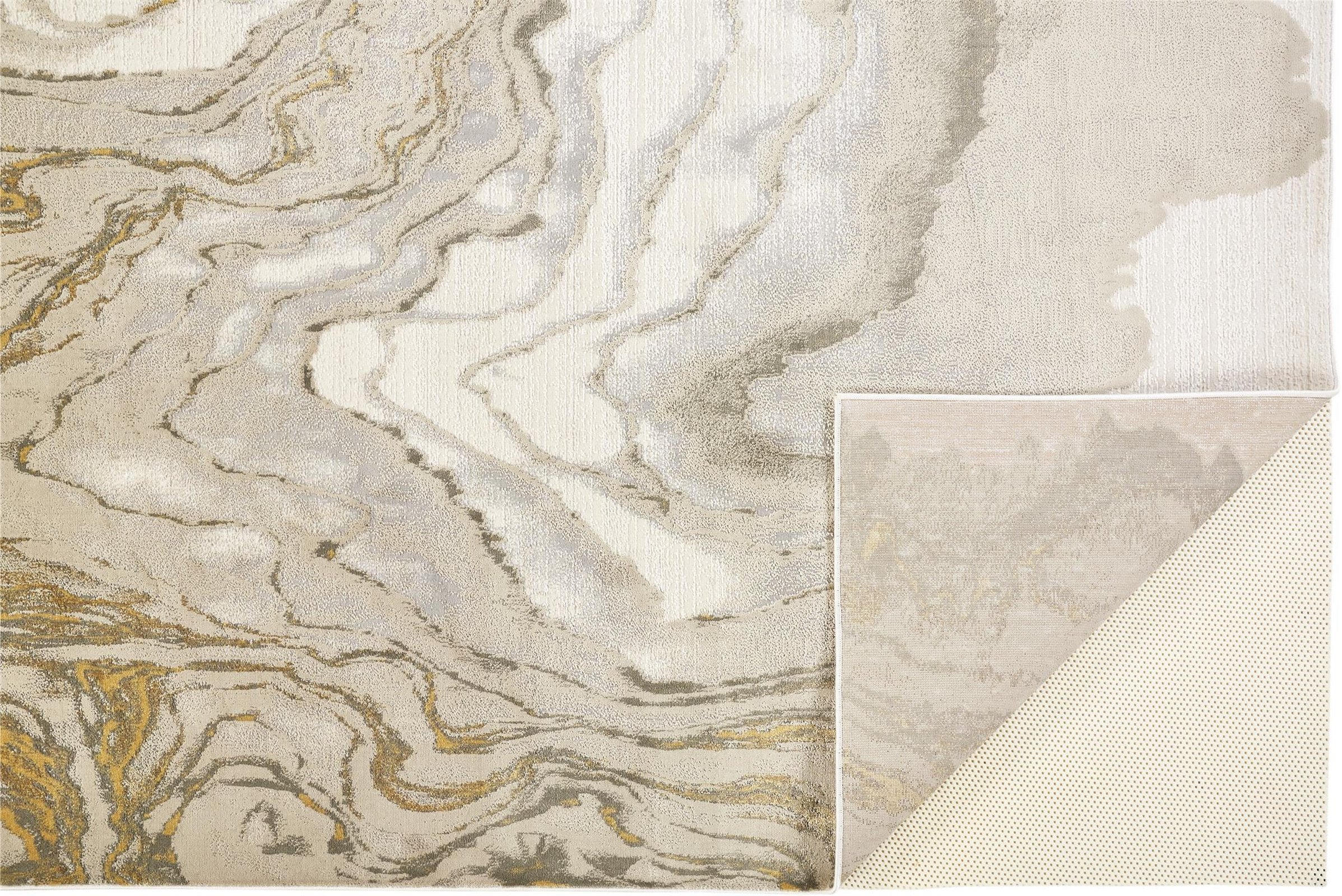 Feizy Waldor 3602F Rug in Gold / Ivory - Image 4