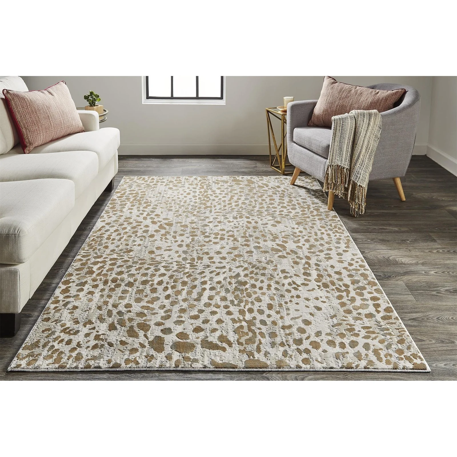 Feizy Waldor 3837F Rug in Brown / Ivory - Image 3