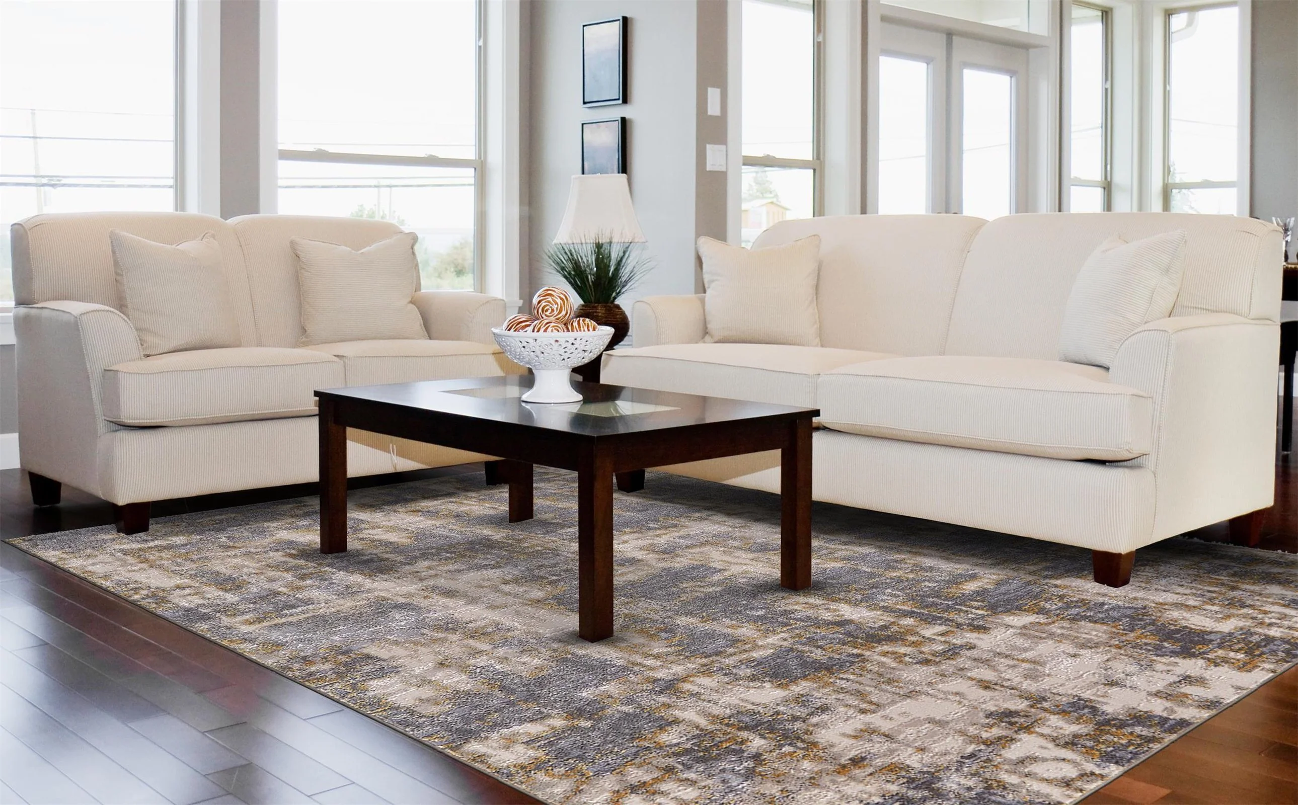 Feizy Waldor 3969F Rug in Gold/Sterling - Image 4