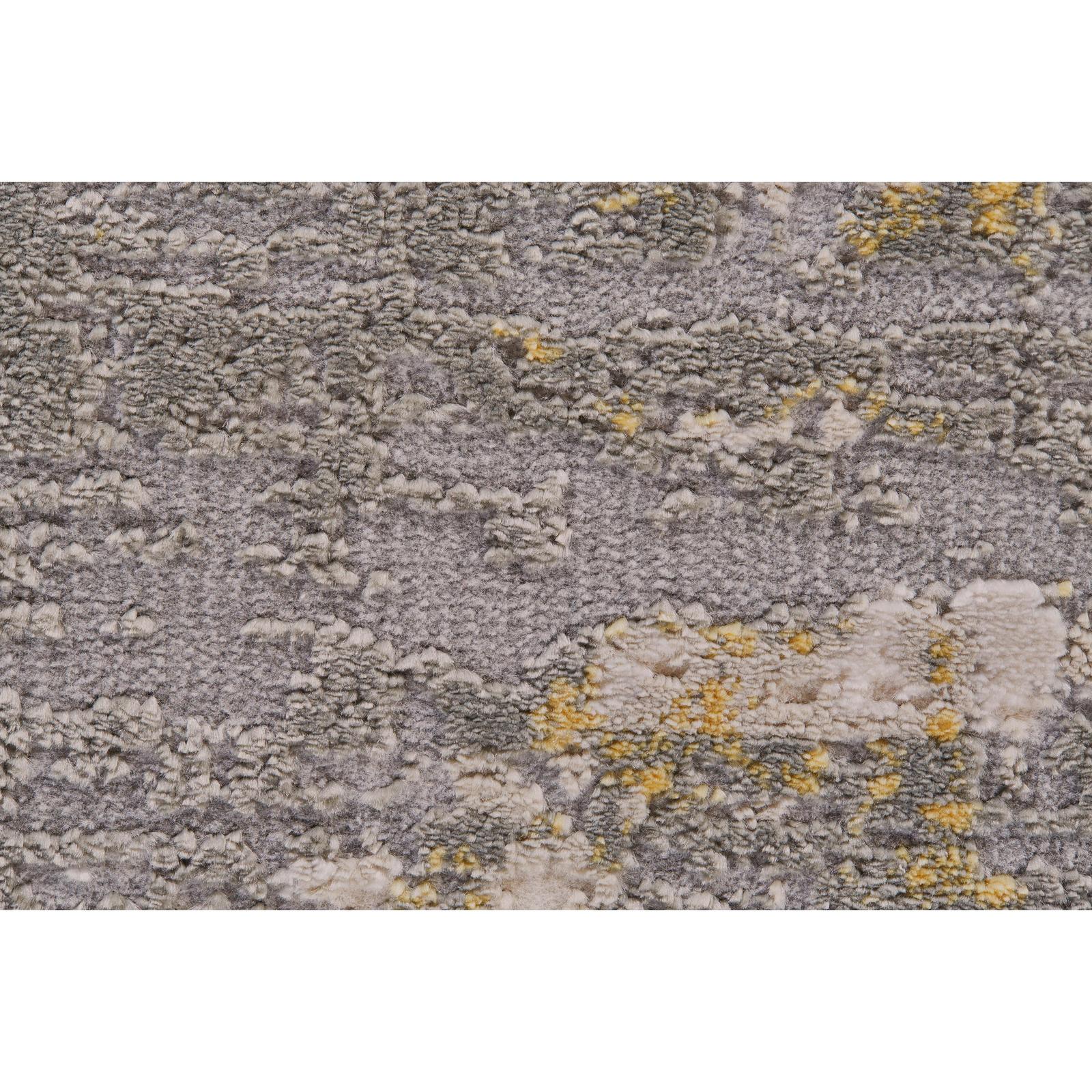 Feizy Waldor 3969F Modern Abstract Rug in Gray/Gold - Image 4
