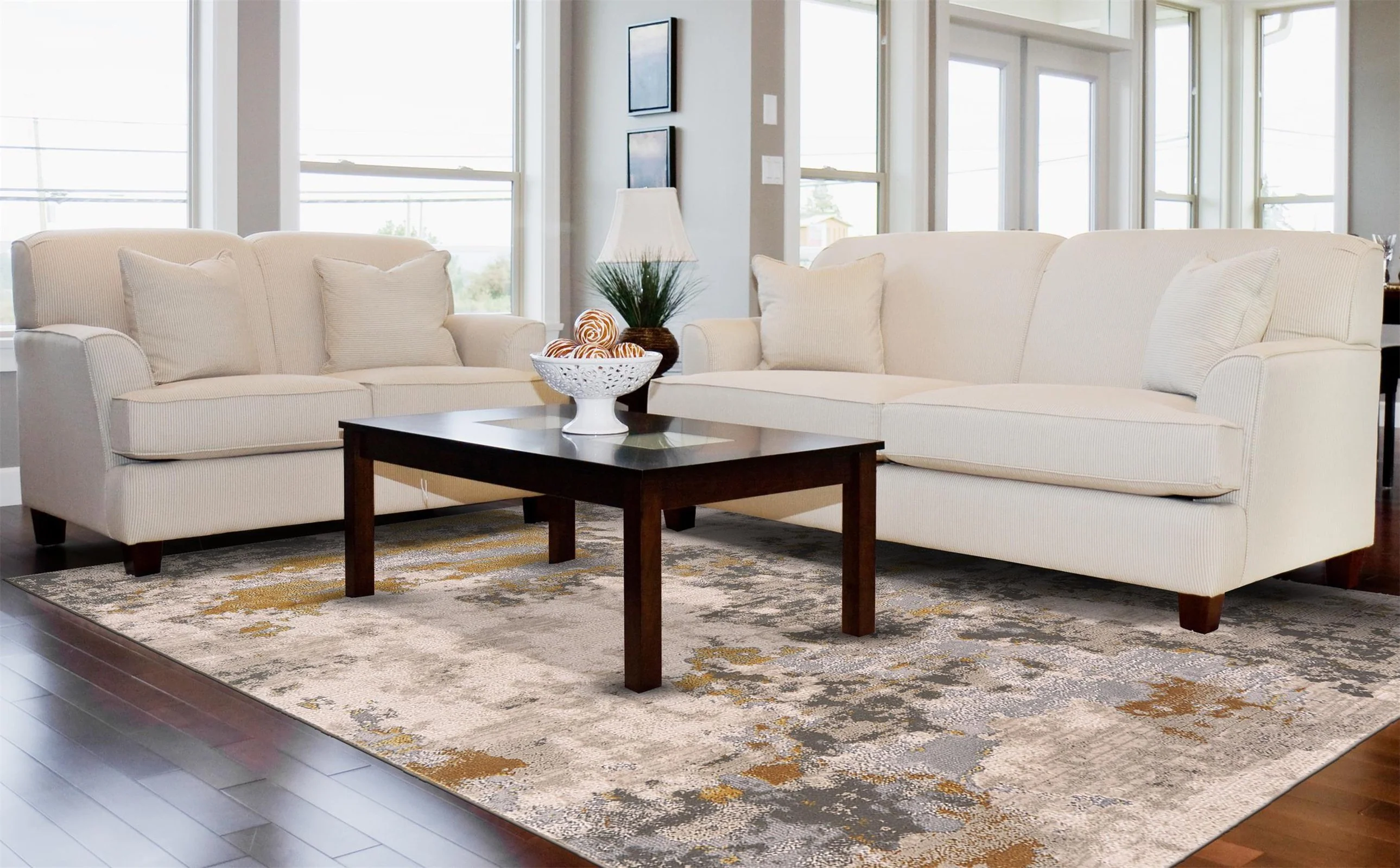 Feizy Waldor 3970F Rug in Gold/Birch - Image 4
