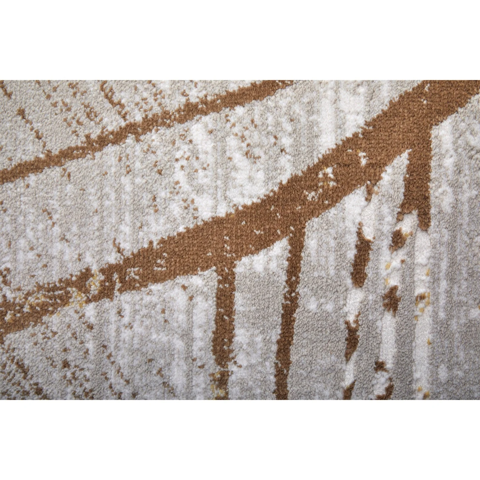 Feizy Waldor 39NBF Modern Abstract in Taupe/Brown/Silver - Image 8