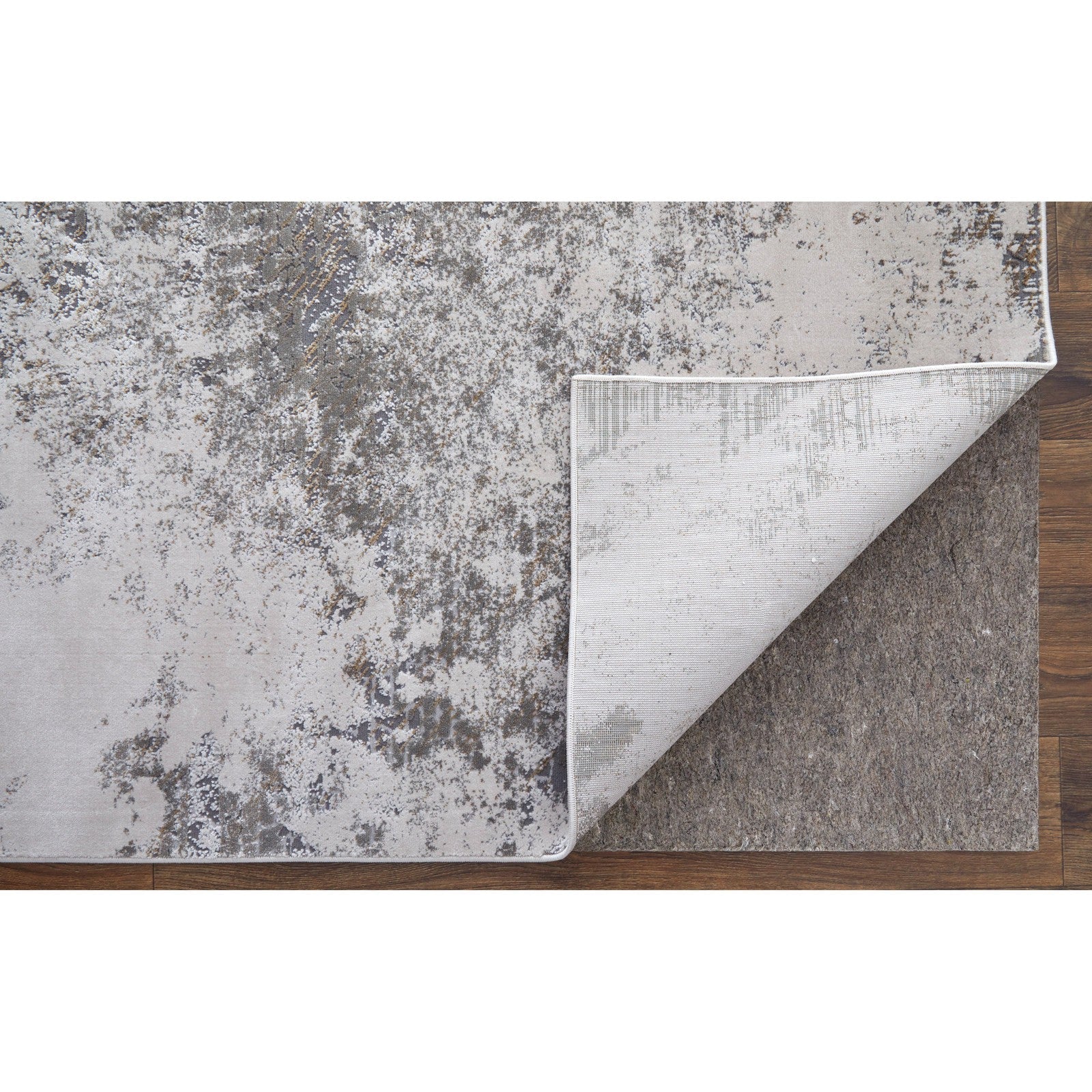 Feizy Waldor 39NDF Modern Abstract in Gray/Silver/Taupe - Image 6