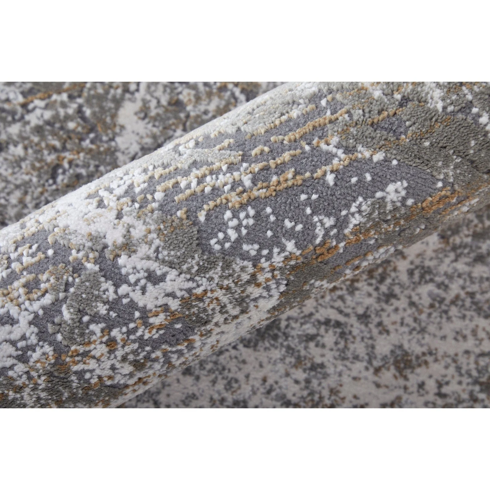Feizy Waldor 39NDF Modern Abstract in Gray/Silver/Taupe - Image 7