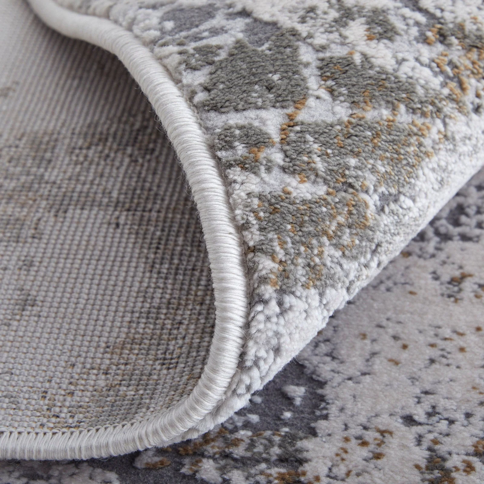Feizy Waldor 39NDF Modern Abstract in Gray/Silver/Taupe - Image 9