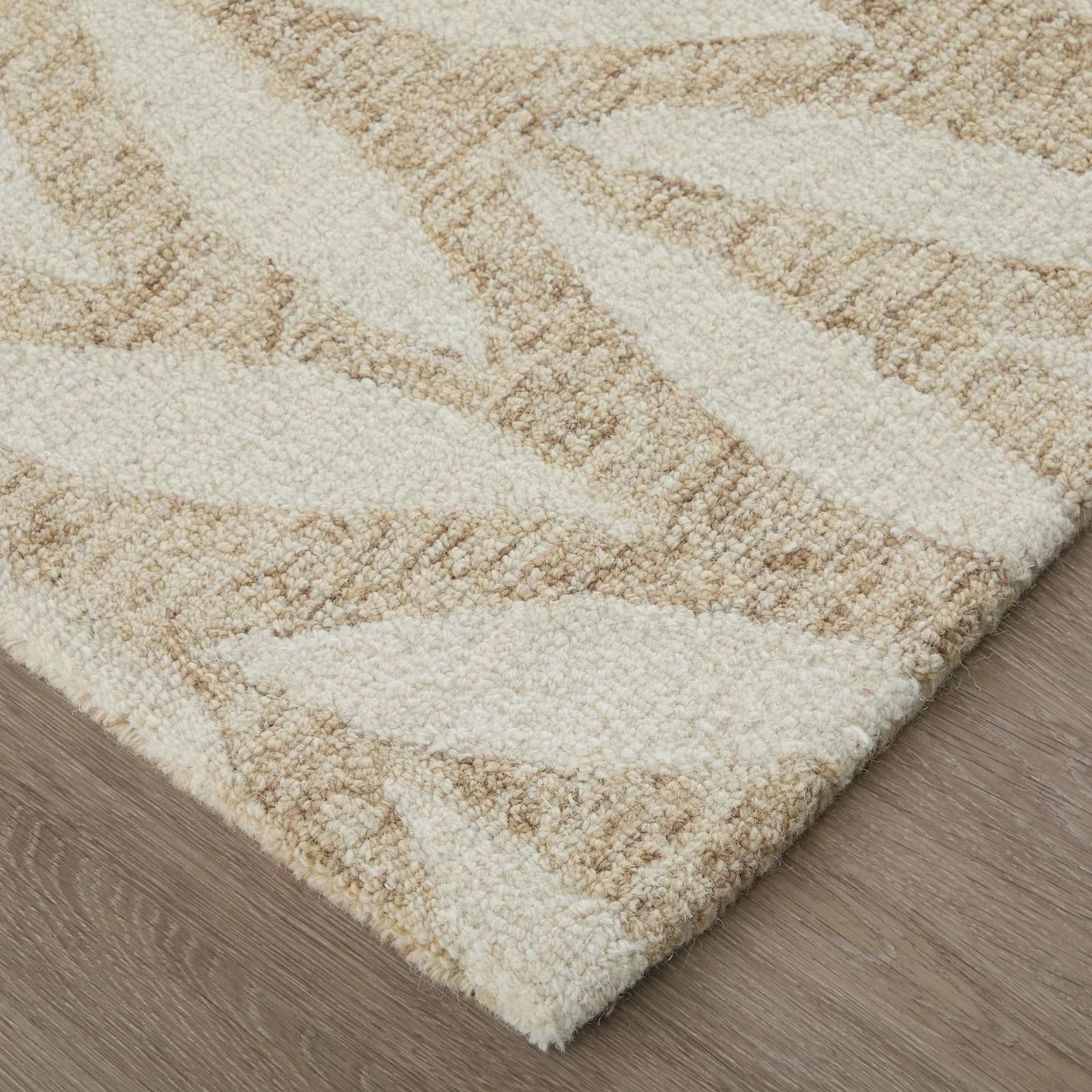 Feizy Wallace 8A37F Modern Floral & Botanical Rug in Tan/Ivory - Image 4